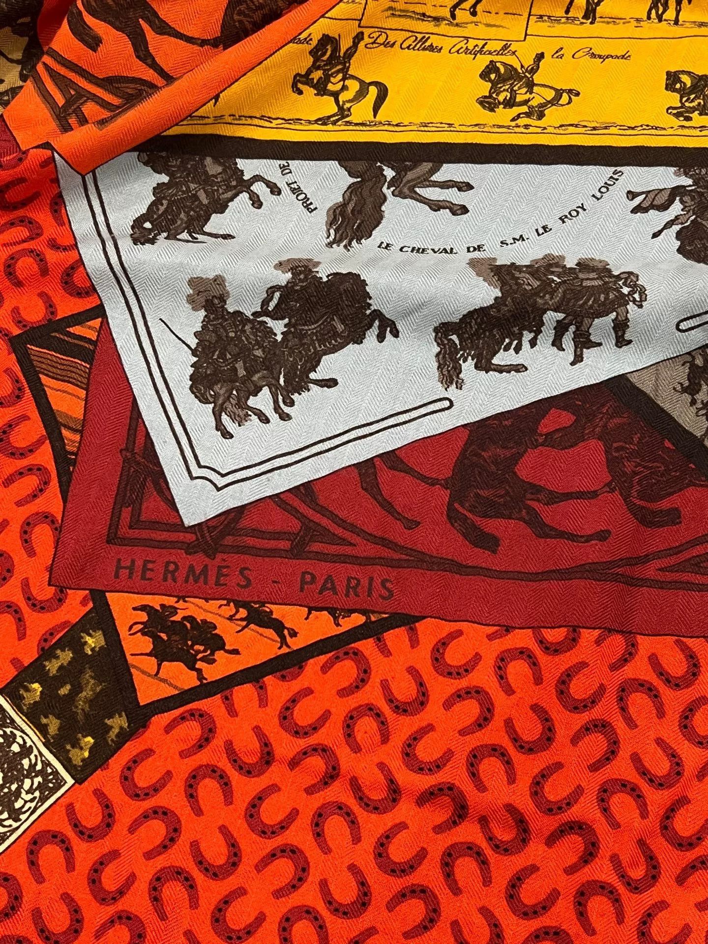 Hermes Hermes Poker Horse Silk Scarf Size ONE SIZE - 3 Thumbnail