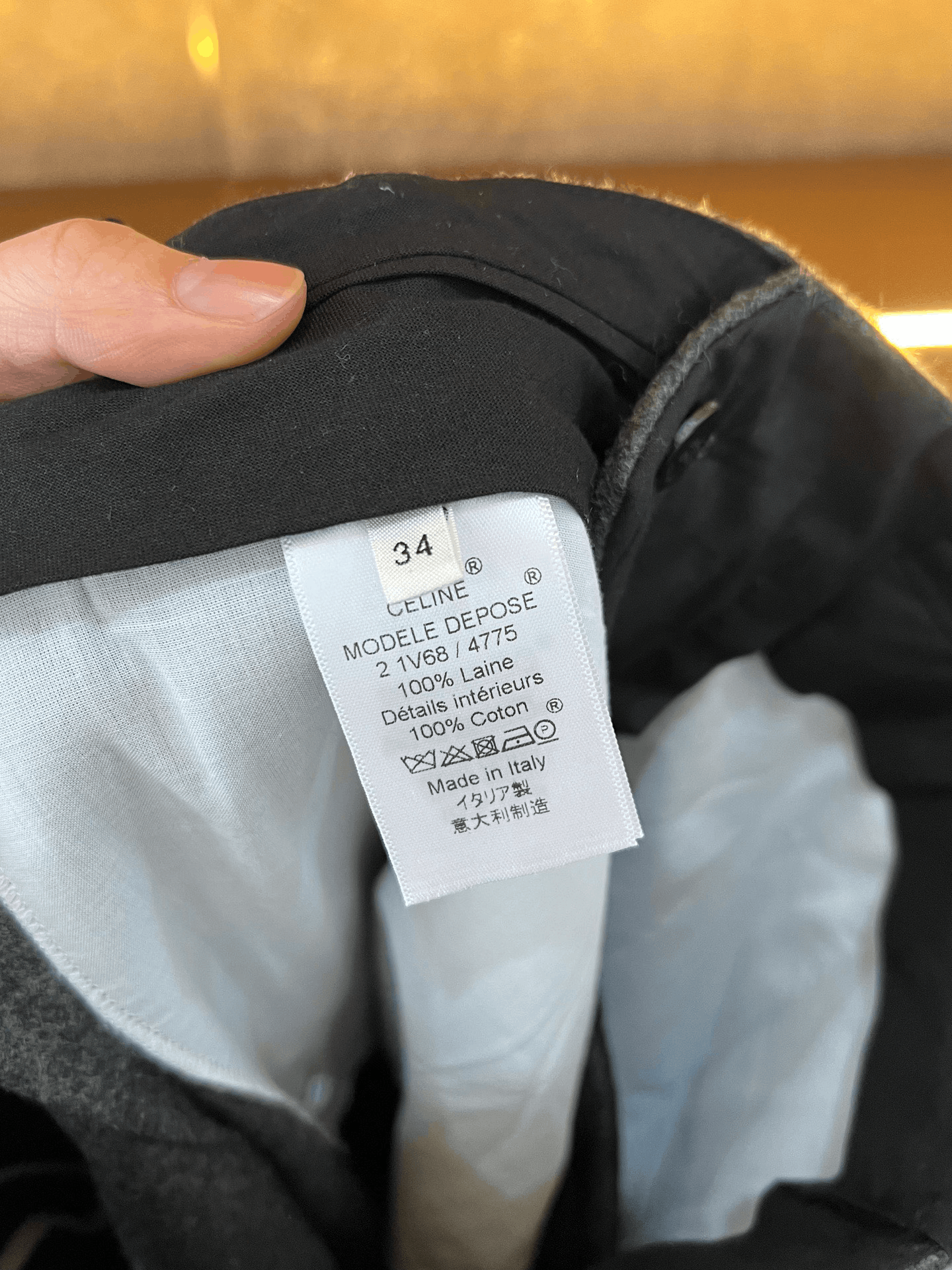 Celine Celine High-Waist Wool Trousers Size 34" / US 12 / IT 48 - 4 Thumbnail