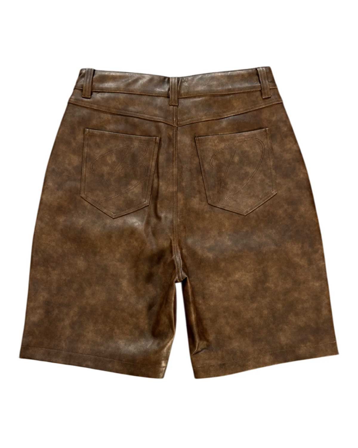 Bottega Desires Leather Shorts Brown Size US 30 / EU 46 - 2 Thumbnail