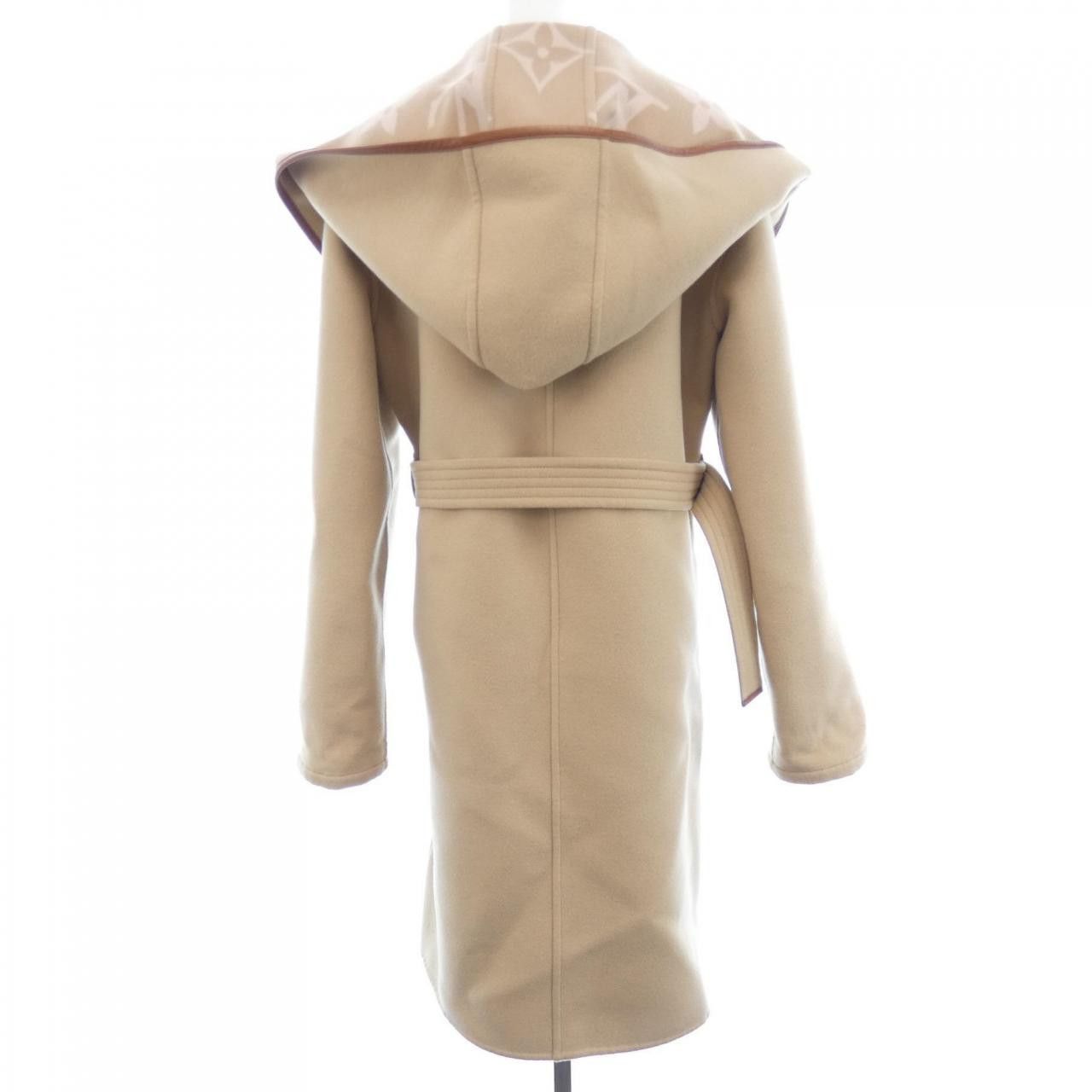 Louis Vuitton Louis Vuitton Louis Vuitton Belted Double-Face Hooded Wrap Coat Coat Textile Outerwear FMCO05NUV DUTY FREE for USA Size ONE SIZE - 2 Thumbnail