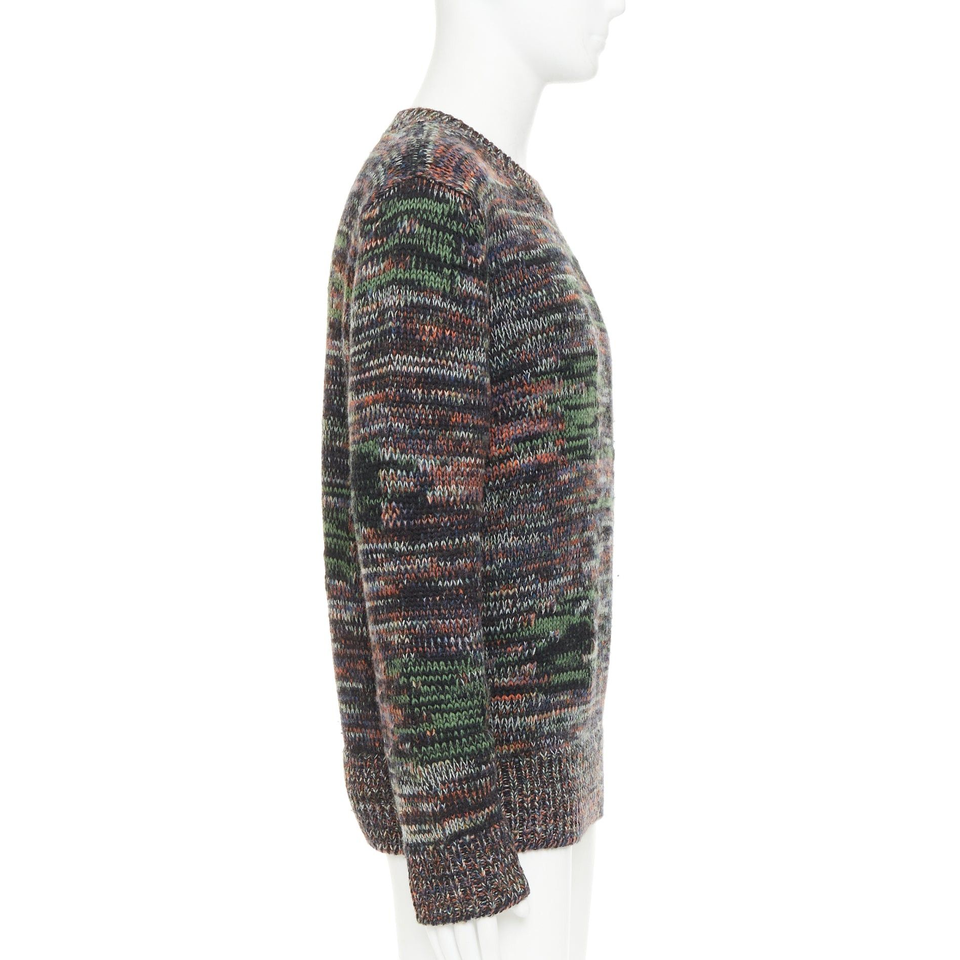 Bottega Veneta BOTTEGA VENETA speckle grunge beat 100% wool melange knit pullover sweater IT52 XL Size US XL / EU 56 / 4 - 4 Thumbnail