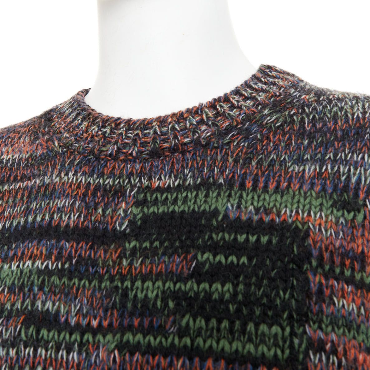 Bottega Veneta BOTTEGA VENETA speckle grunge beat 100% wool melange knit pullover sweater IT52 XL Size US XL / EU 56 / 4 - 2 Thumbnail