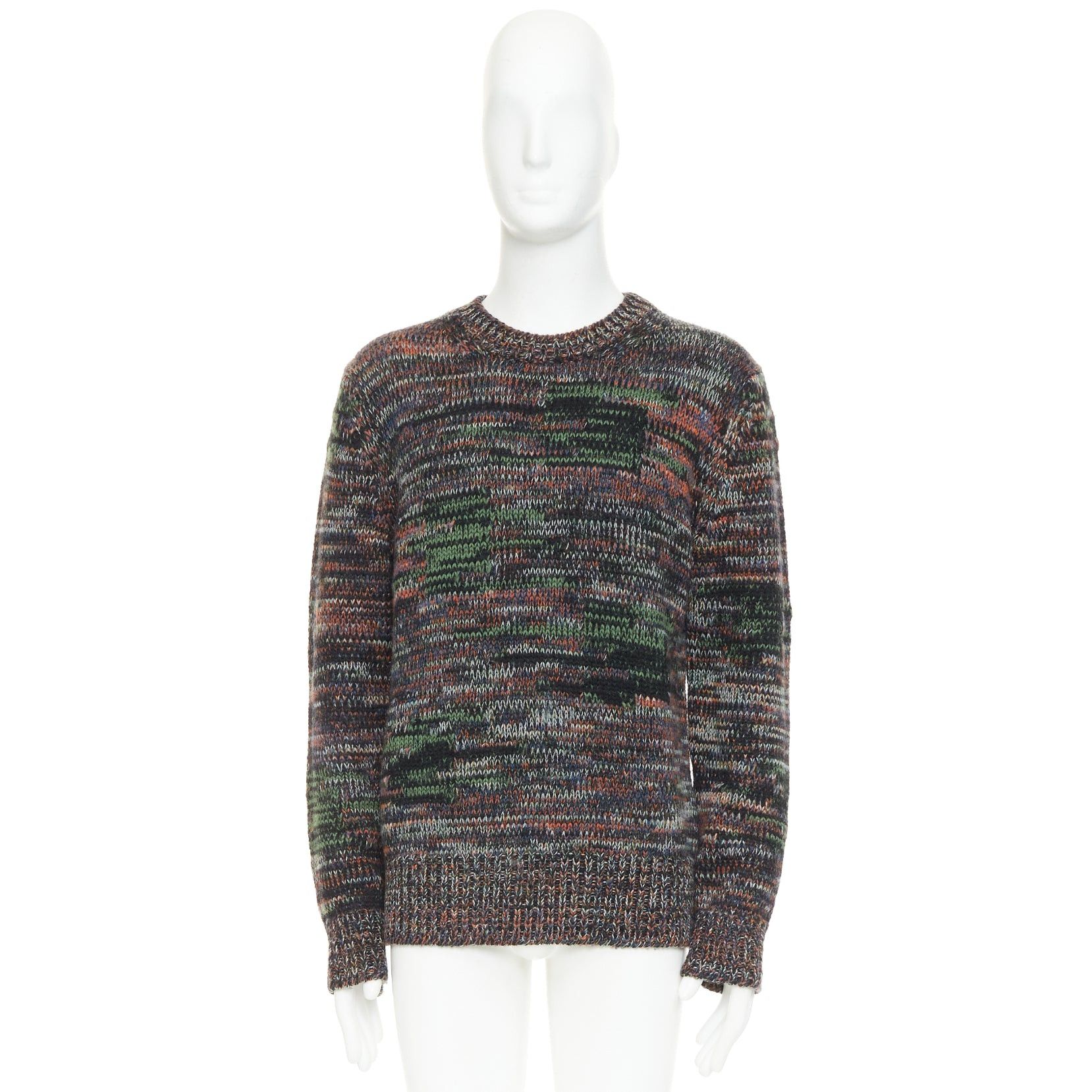 Bottega Veneta BOTTEGA VENETA speckle grunge beat 100% wool melange knit pullover sweater IT52 XL Size US XL / EU 56 / 4 - 9 Thumbnail