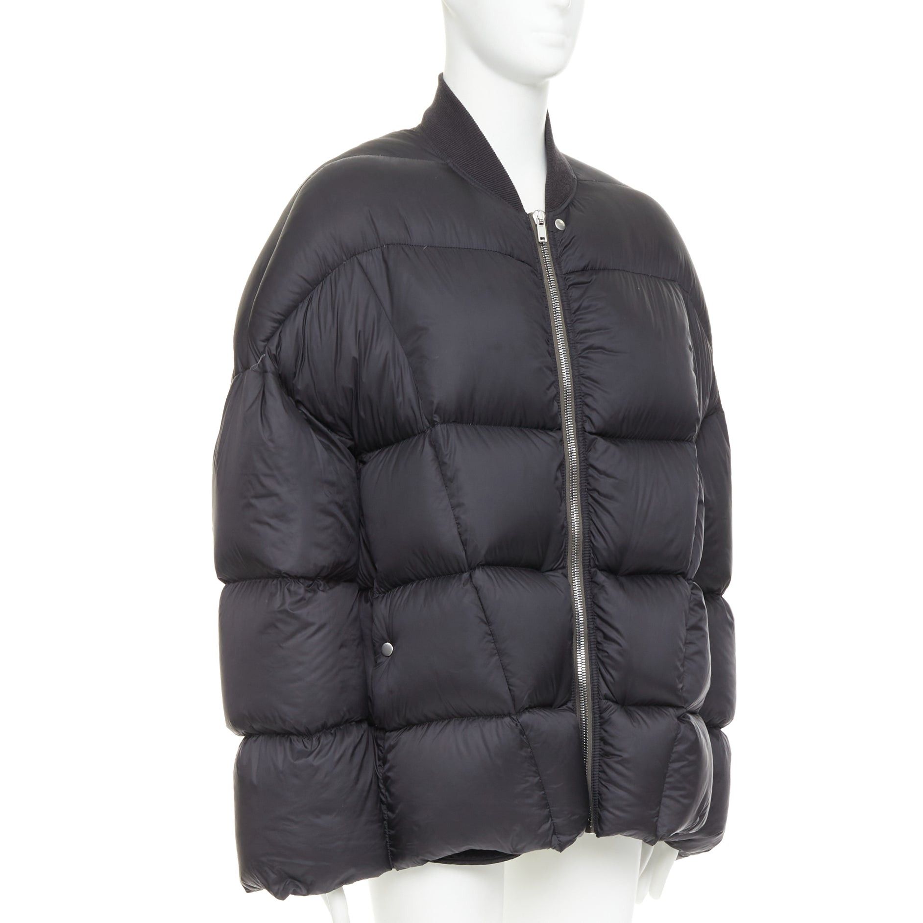 Rick Owens RICK OWENS 2022 Strobe black goose down oversized cocoon boxy puffer bomber IT48 M Size US M / EU 48-50 / 2 - 4 Thumbnail