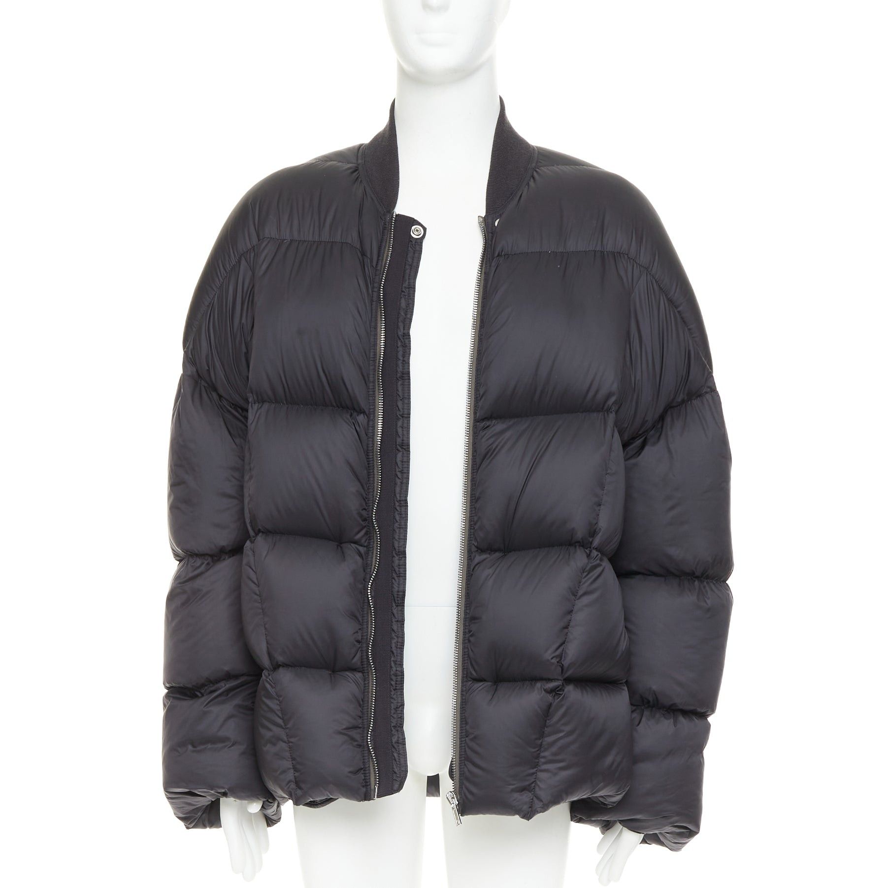 Rick Owens RICK OWENS 2022 Strobe black goose down oversized cocoon boxy puffer bomber IT48 M Size US M / EU 48-50 / 2 - 3 Thumbnail