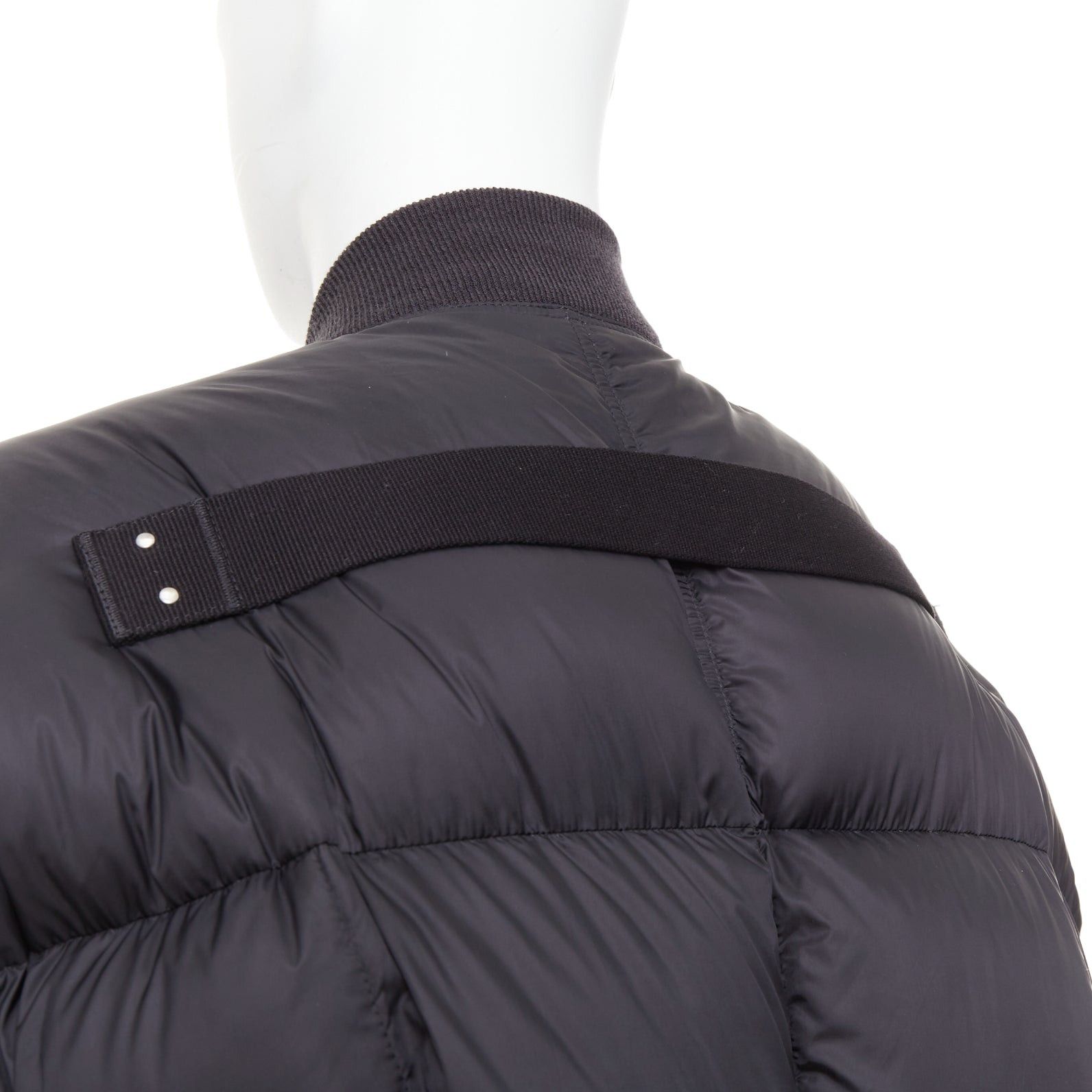 Rick Owens RICK OWENS 2022 Strobe black goose down oversized cocoon boxy puffer bomber IT48 M Size US M / EU 48-50 / 2 - 2 Thumbnail