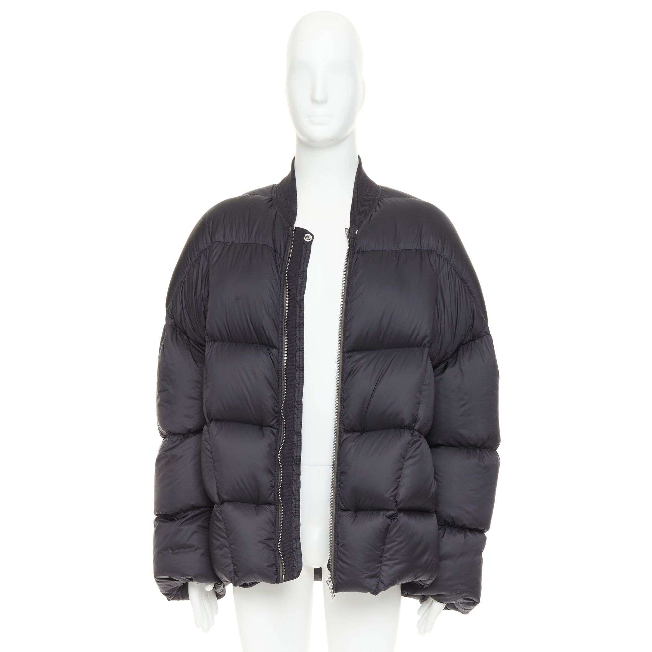 Rick Owens RICK OWENS 2022 Strobe black goose down oversized cocoon boxy puffer bomber IT48 M Size US M / EU 48-50 / 2 - 10 Thumbnail