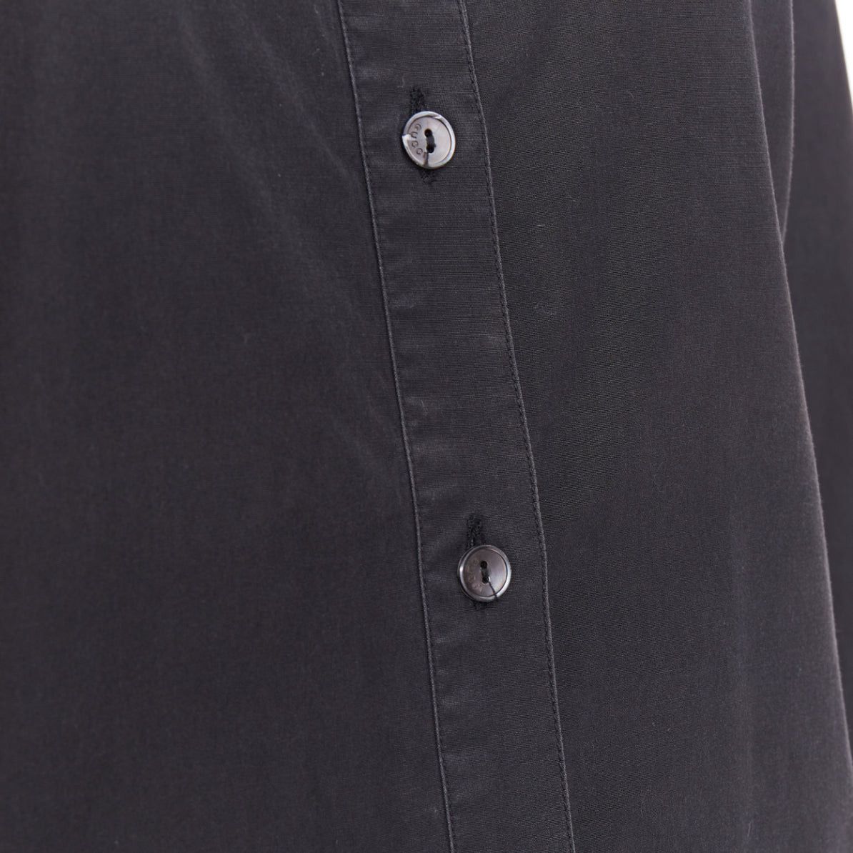 Gucci GUCCI Tom Ford charcoal grey cotton bust seam western style shirt IT42 XL Size M / US 6-8 / IT 42-44 - 7 Thumbnail