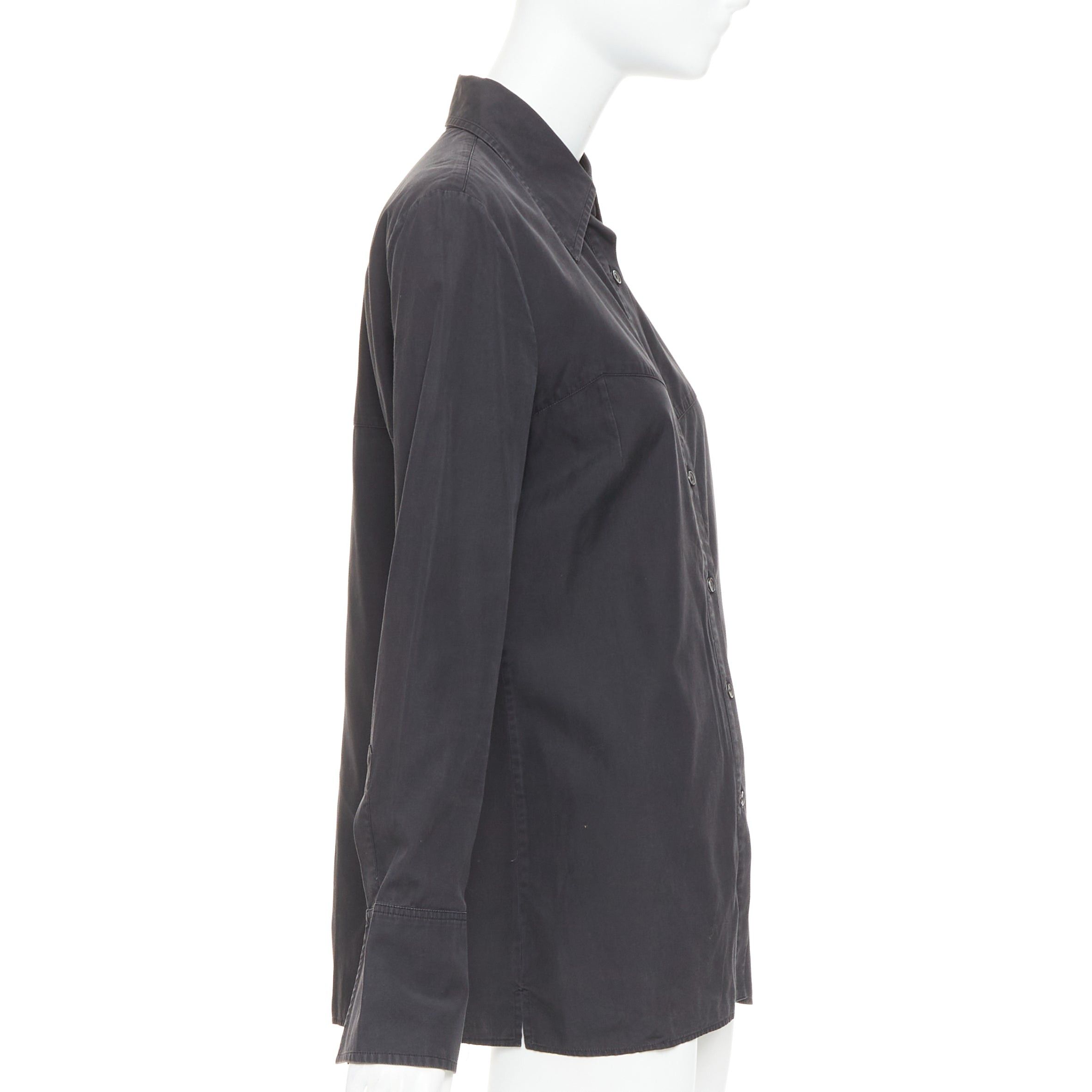 Gucci GUCCI Tom Ford charcoal grey cotton bust seam western style shirt IT42 XL Size M / US 6-8 / IT 42-44 - 4 Thumbnail