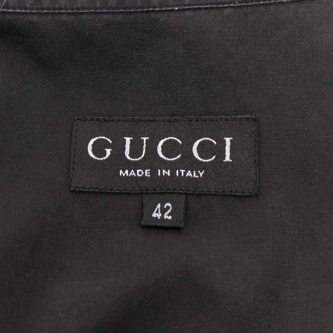 Gucci GUCCI Tom Ford charcoal grey cotton bust seam western style shirt IT42 XL Size M / US 6-8 / IT 42-44 - 9 Thumbnail