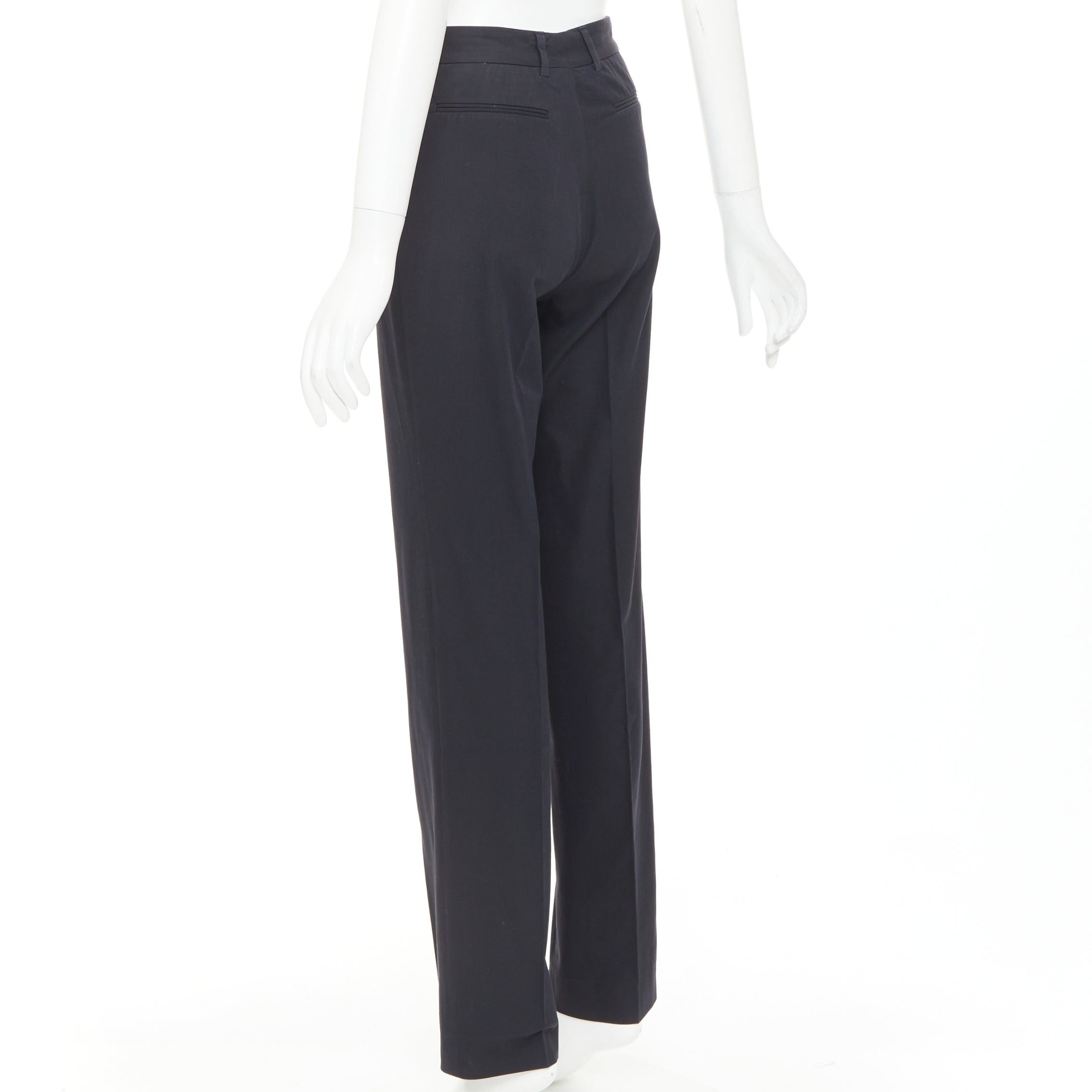 Gucci GUCCI Tom Ford charcoal grey curved pocket nylon blend straight leg trousers IT38 XS Size 26" / US 2 / IT 38 - 6 Thumbnail