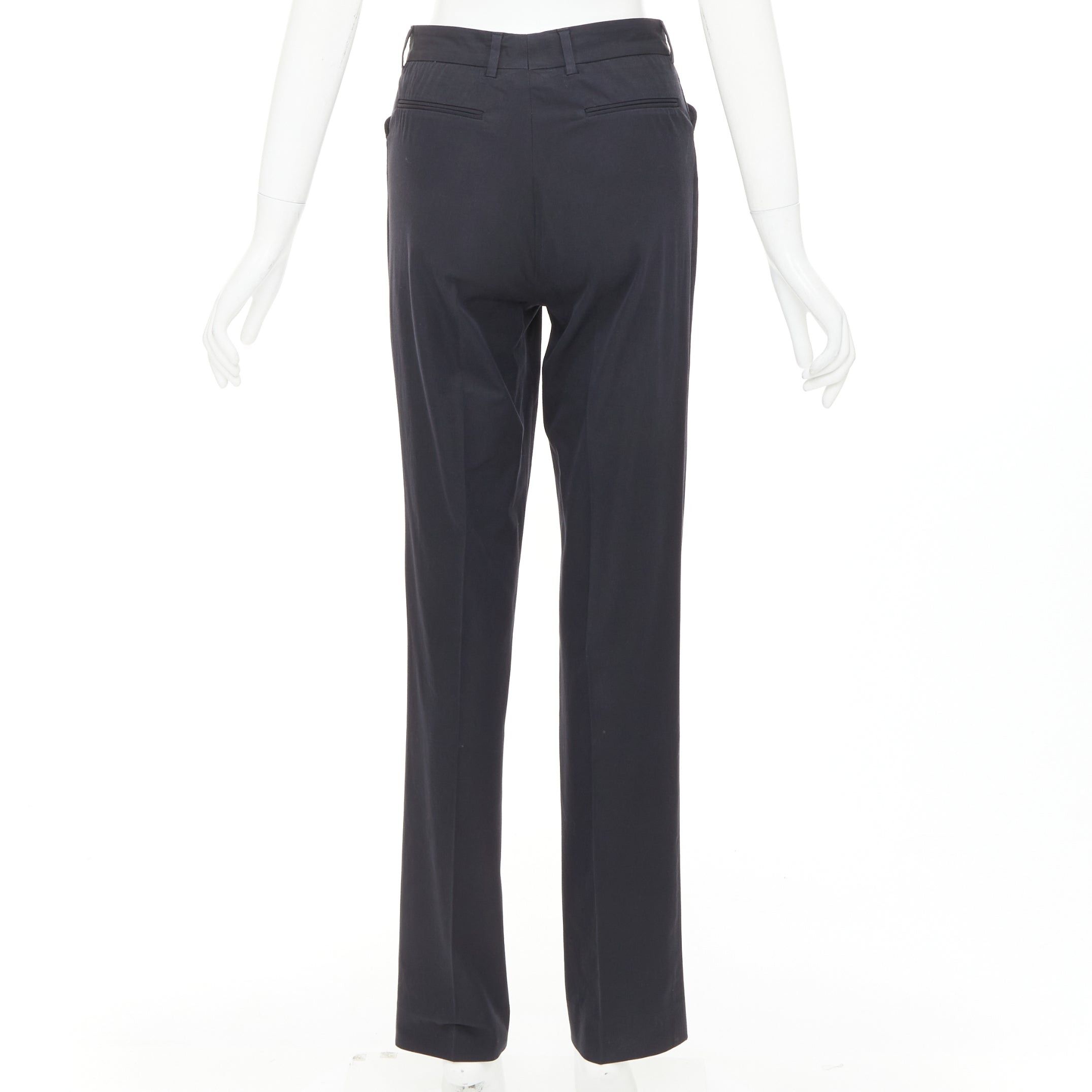 Gucci GUCCI Tom Ford charcoal grey curved pocket nylon blend straight leg trousers IT38 XS Size 26" / US 2 / IT 38 - 5 Thumbnail