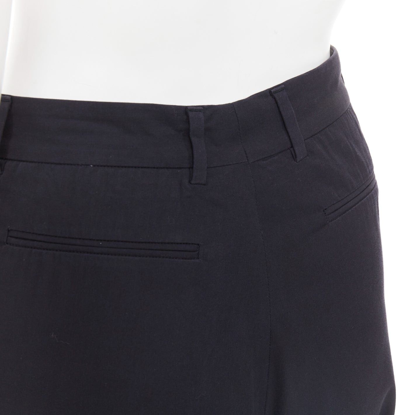 Gucci GUCCI Tom Ford charcoal grey curved pocket nylon blend straight leg trousers IT38 XS Size 26" / US 2 / IT 38 - 7 Thumbnail