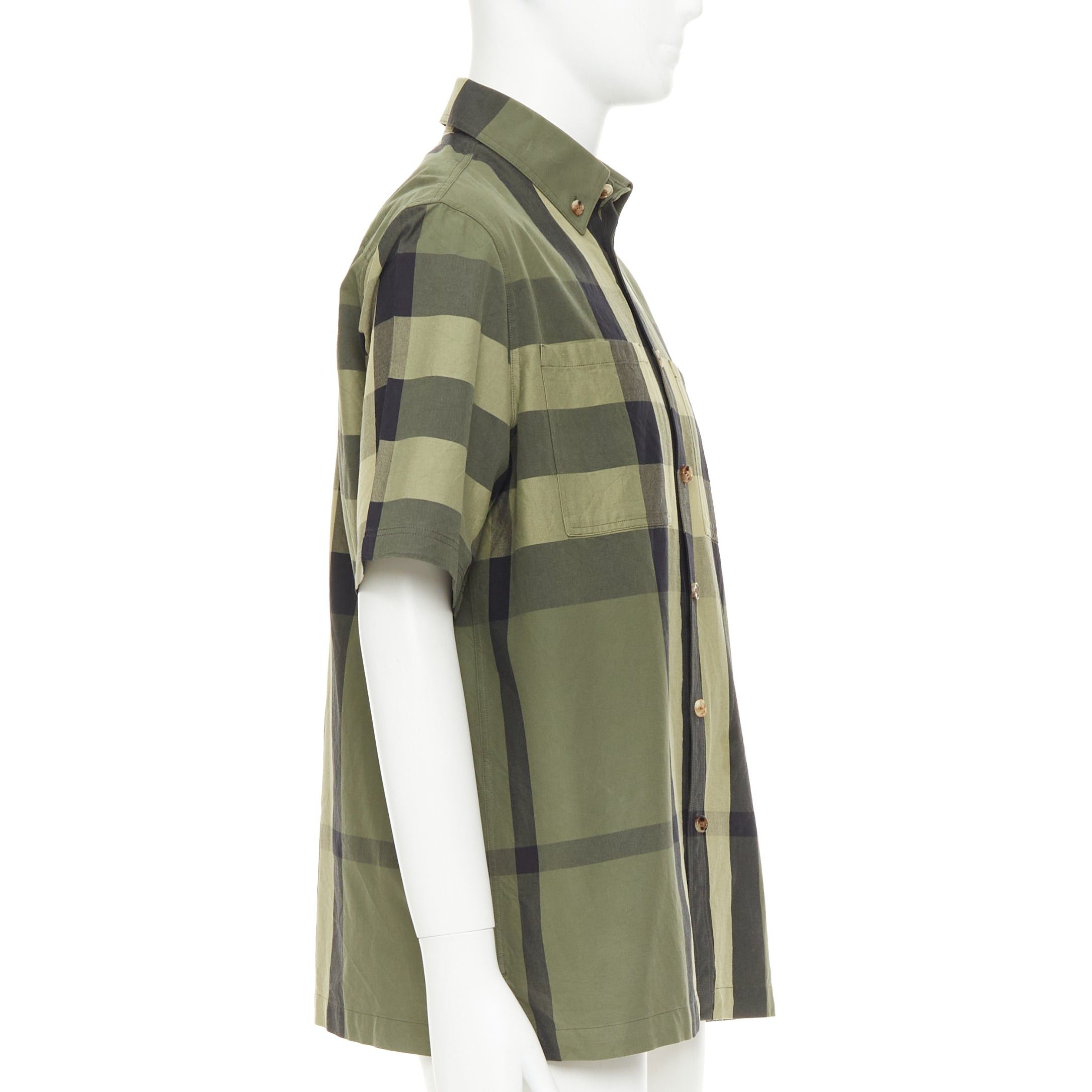 Burberry BURBERRY Travis military green black oversized vintage House Check boxy cotton shirt M Size US M / EU 48-50 / 2 - 4 Thumbnail
