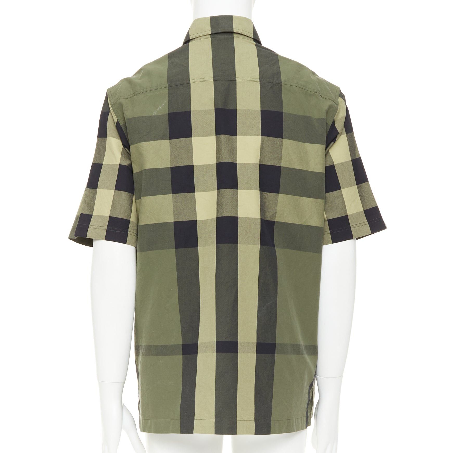 Burberry BURBERRY Travis military green black oversized vintage House Check boxy cotton shirt M Size US M / EU 48-50 / 2 - 5 Thumbnail