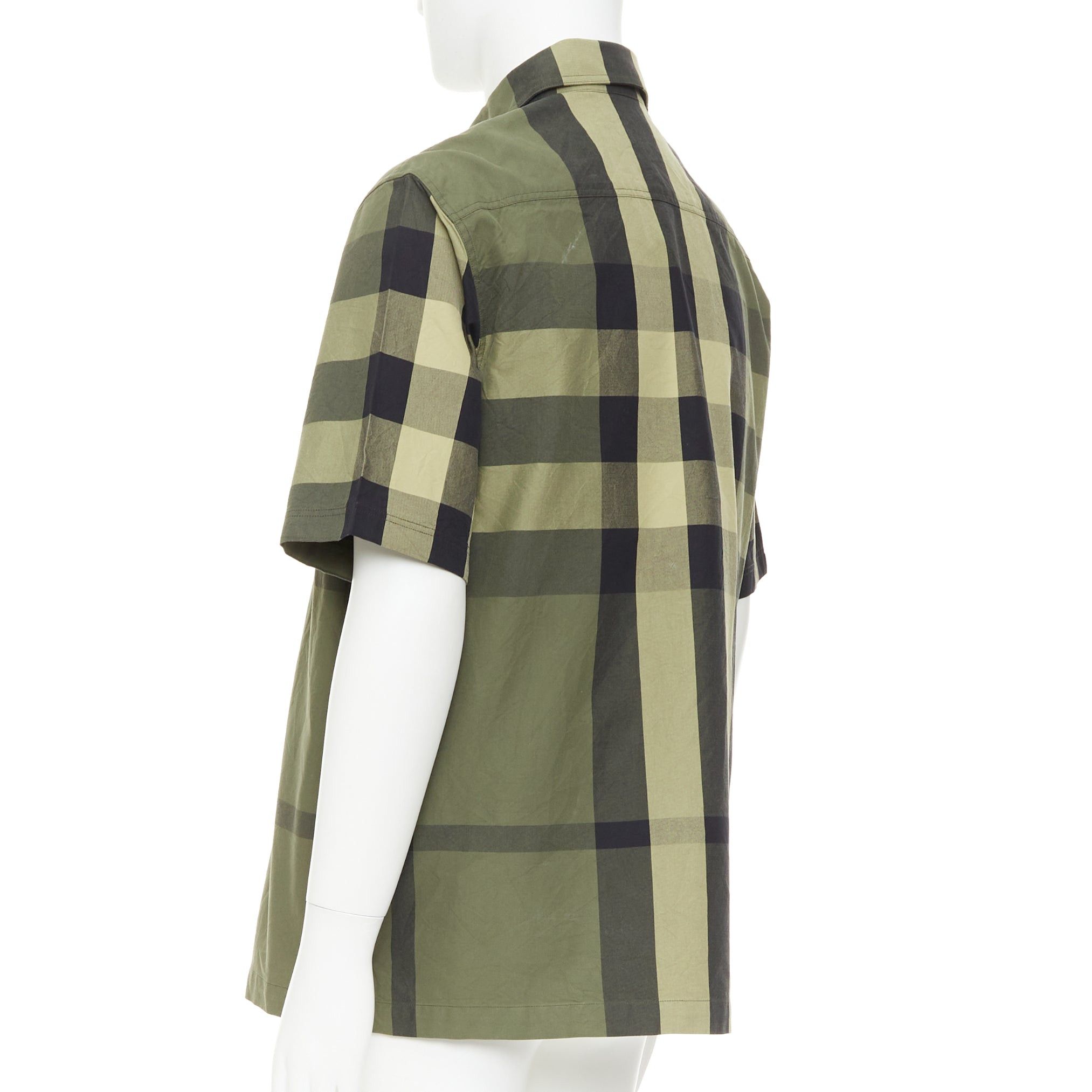 Burberry BURBERRY Travis military green black oversized vintage House Check boxy cotton shirt M Size US M / EU 48-50 / 2 - 6 Thumbnail