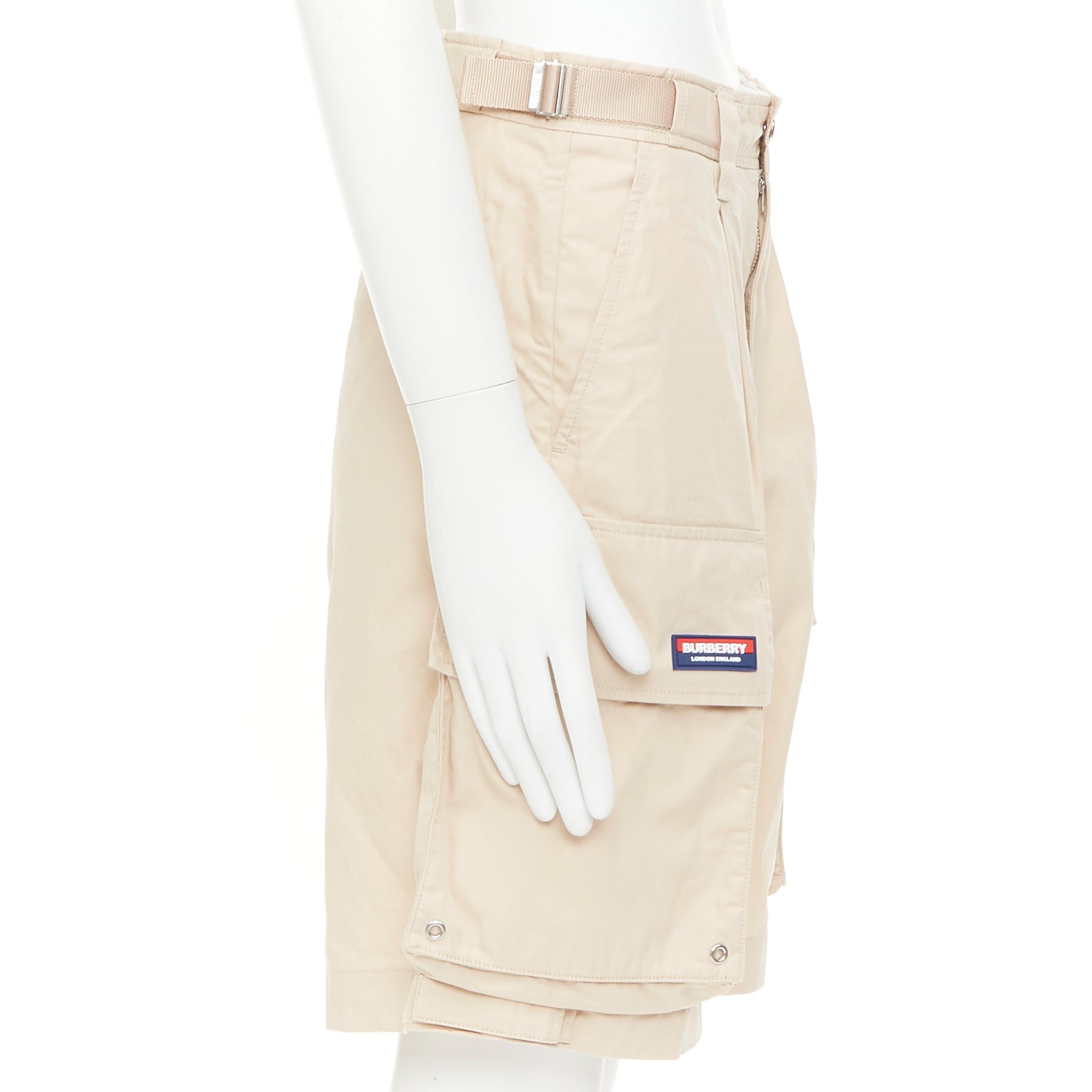 Burberry BURBERRY soft fawn beige technical cotton Billy multi pocket cargo shorts T44 XS Size US 26 / EU 42 - 4 Thumbnail