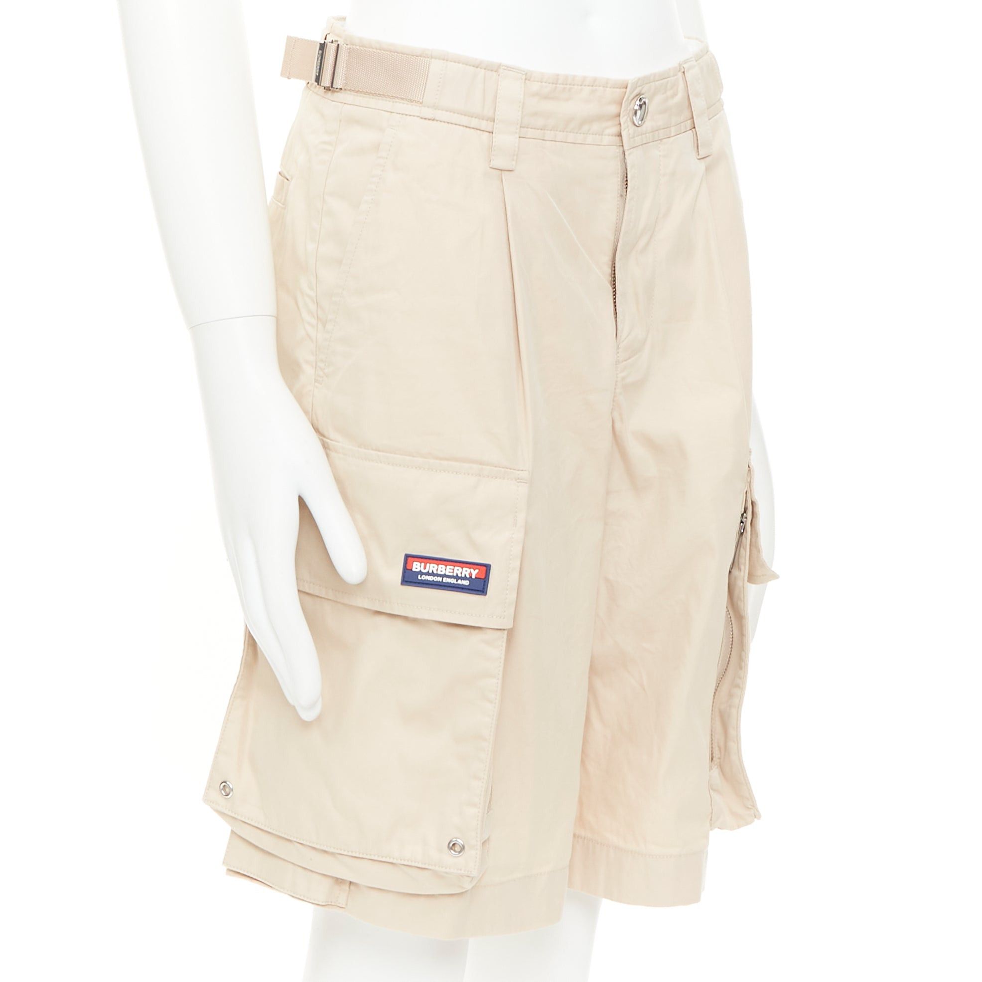 Burberry BURBERRY soft fawn beige technical cotton Billy multi pocket cargo shorts T44 XS Size US 26 / EU 42 - 3 Thumbnail
