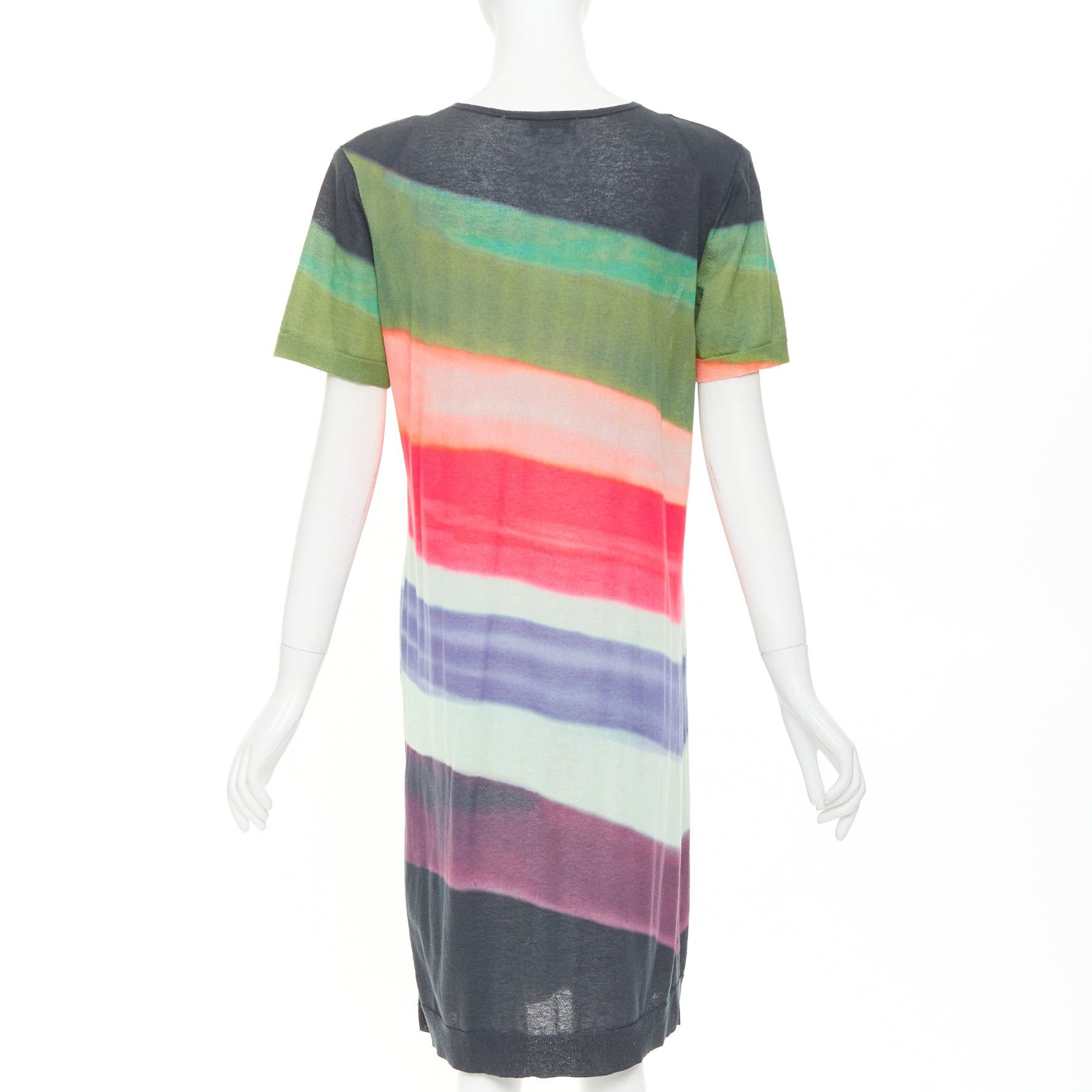 Dries Van Noten DRIES VAN NOTEN 2021 Len Lye Runway multicolor print shoulder pad tshirt dress S Size S / US 4 / IT 40 - 5 Thumbnail
