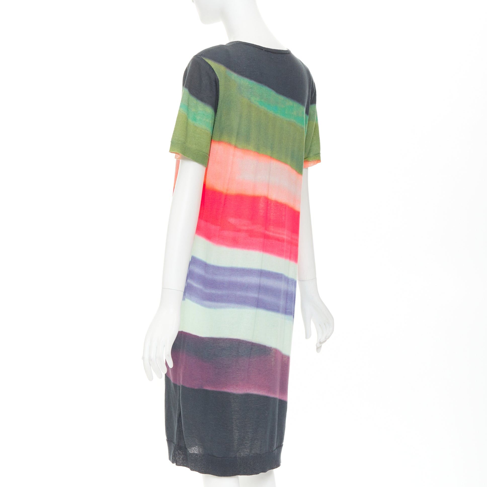 Dries Van Noten DRIES VAN NOTEN 2021 Len Lye Runway multicolor print shoulder pad tshirt dress S Size S / US 4 / IT 40 - 6 Thumbnail