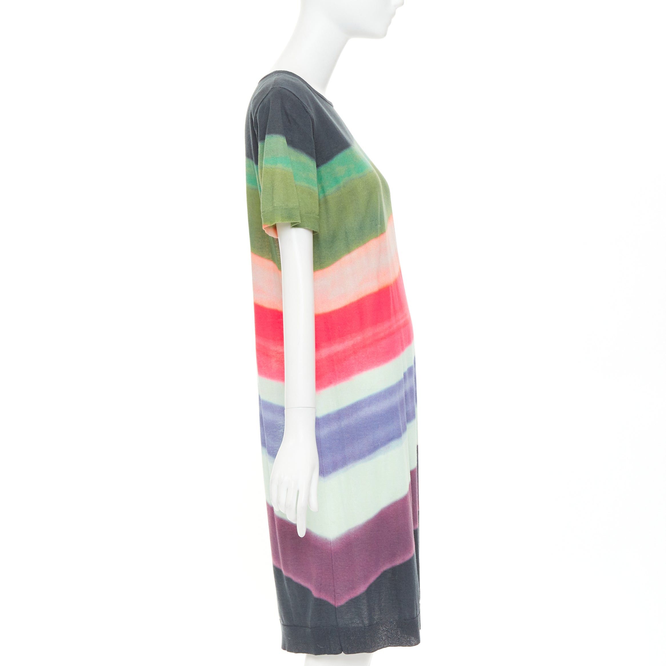 Dries Van Noten DRIES VAN NOTEN 2021 Len Lye Runway multicolor print shoulder pad tshirt dress S Size S / US 4 / IT 40 - 4 Thumbnail
