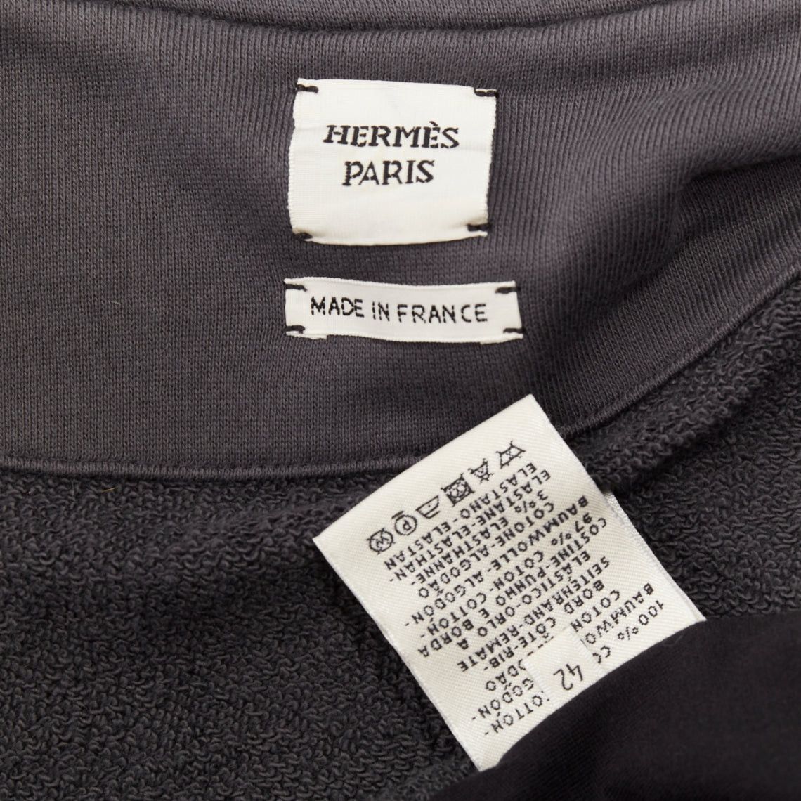 Hermes HERMES 2021 Poste et Cavalerie grey black rope print bomber jacket FR42 XL Size L / US 10 / IT 46 - 9 Thumbnail