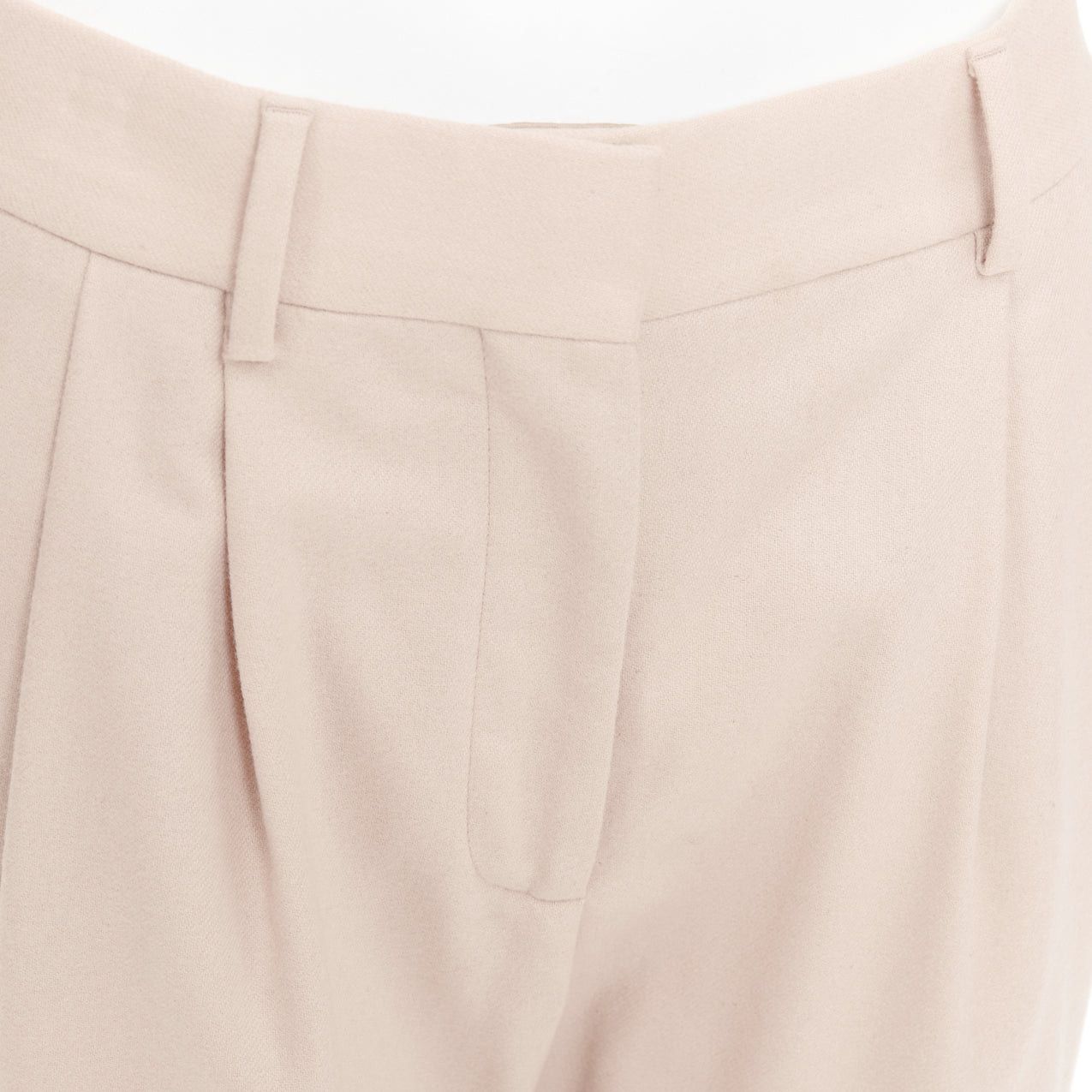 Other BLAZE MILANO camel virgin wool Signature curved pocket pleat front pants US2 S Size 27" / US 4 / IT 40 - 7 Thumbnail