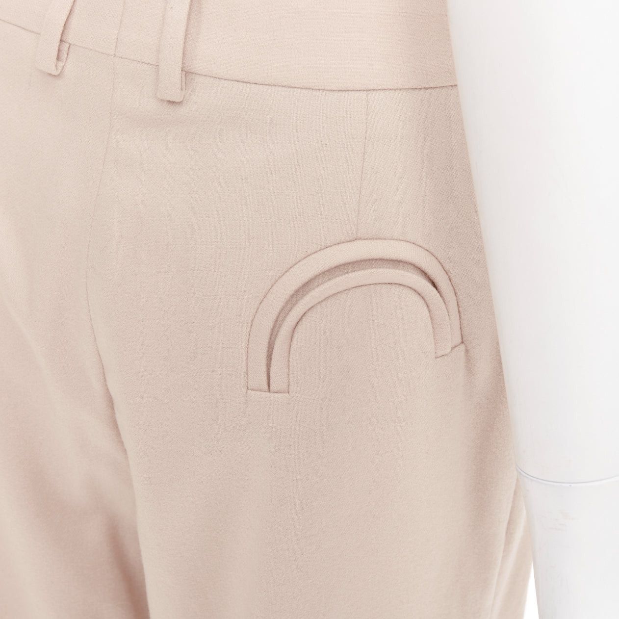 Other BLAZE MILANO camel virgin wool Signature curved pocket pleat front pants US2 S Size 27" / US 4 / IT 40 - 2 Thumbnail