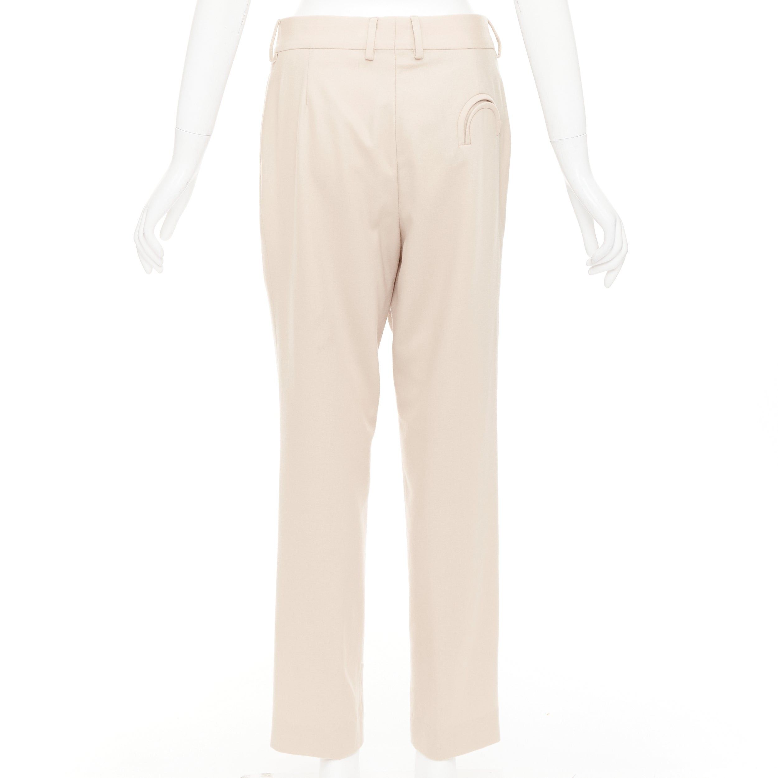Other BLAZE MILANO camel virgin wool Signature curved pocket pleat front pants US2 S Size 27" / US 4 / IT 40 - 5 Thumbnail