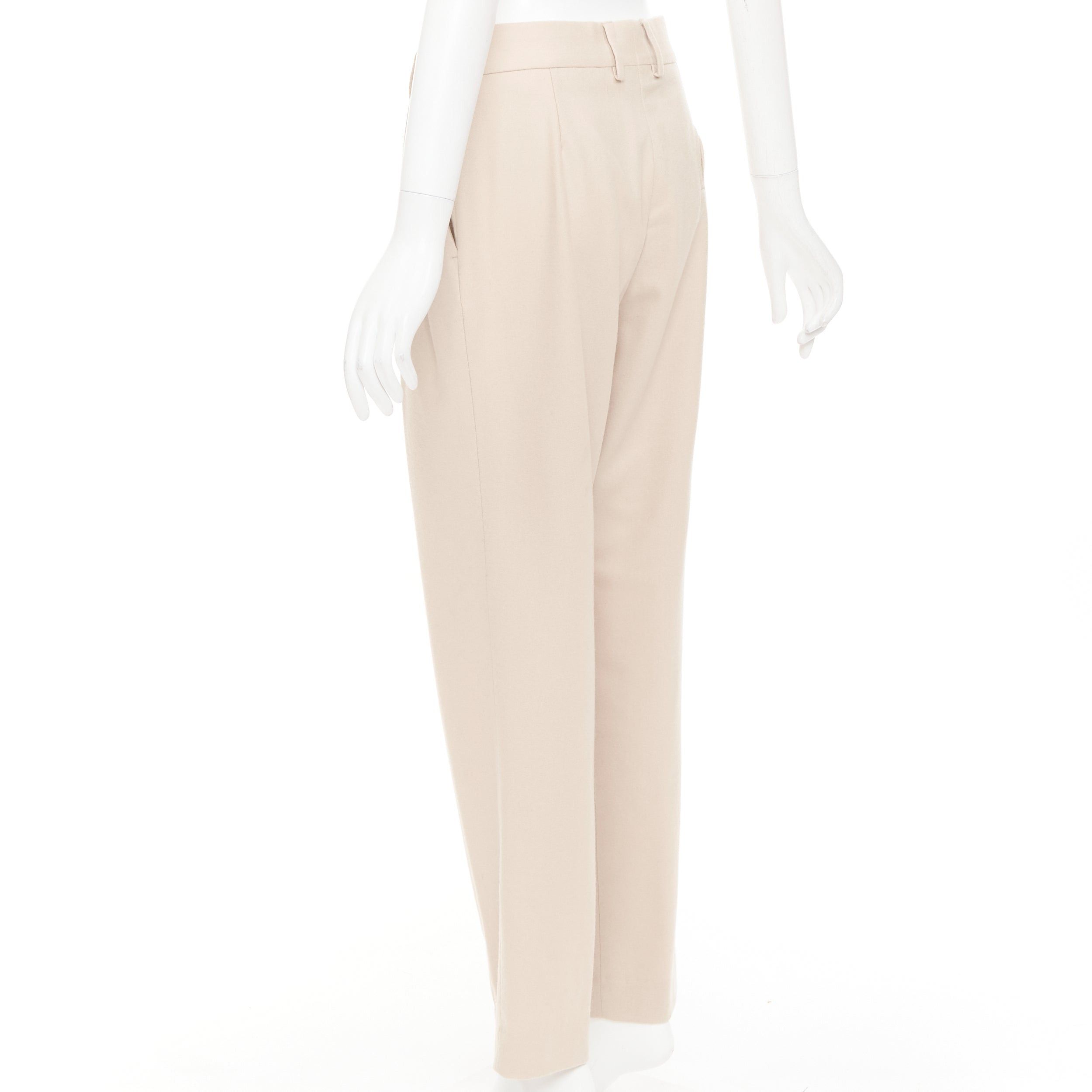 Other BLAZE MILANO camel virgin wool Signature curved pocket pleat front pants US2 S Size 27" / US 4 / IT 40 - 6 Thumbnail
