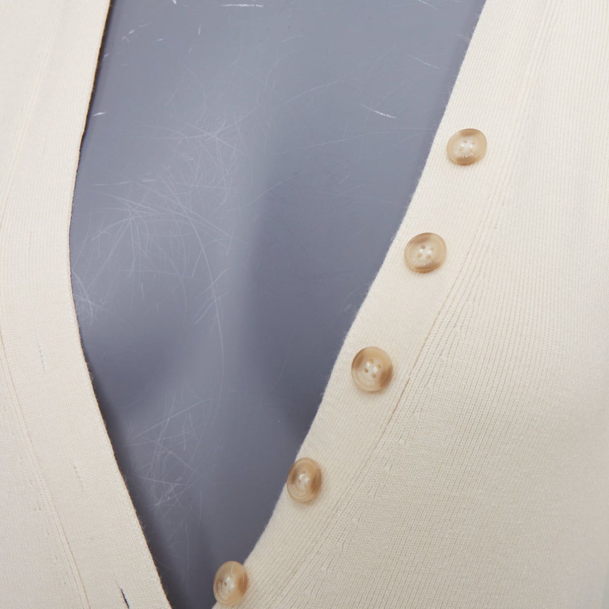 Jacquemus JACQUEMUS Le Body Yauco ivory viscose blend ribbed knit polo bodysuit top FR36 S Size S / US 4 / IT 40 - 2 Thumbnail
