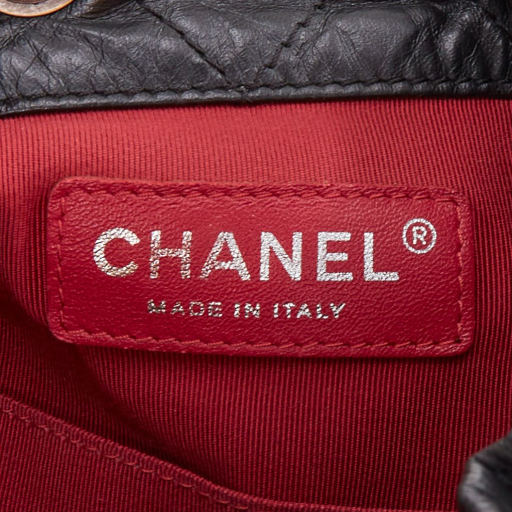 Chanel CHANEL 2017 Gabrielle Small black quilted aged calfskin CC drawstring chain backpack bag Size ONE SIZE - 8 Thumbnail