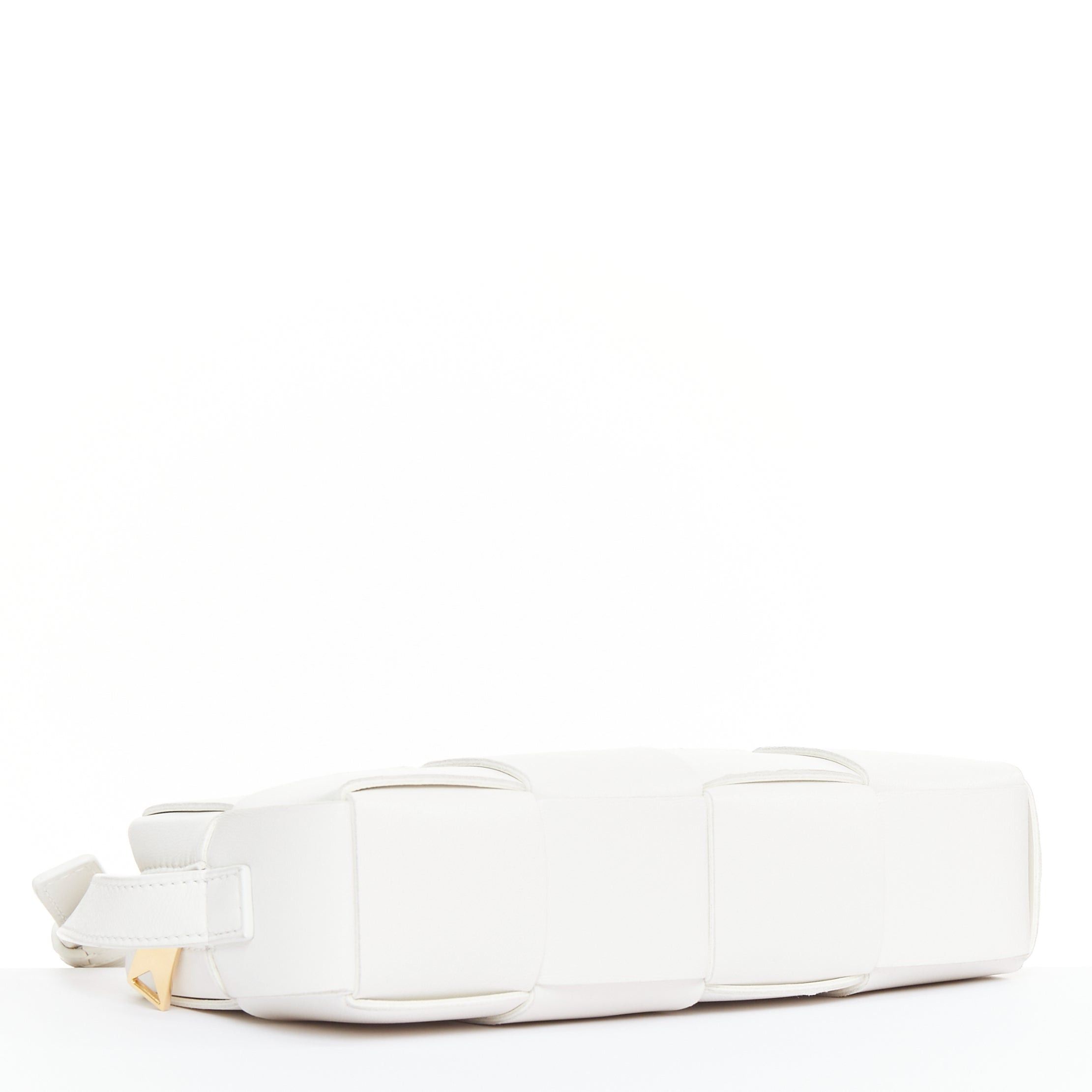 Bottega Veneta BOTTEGA VENETA Mini Cassette white lambskin Maxi Intrecciato crossbody bag Size ONE SIZE - 6 Thumbnail
