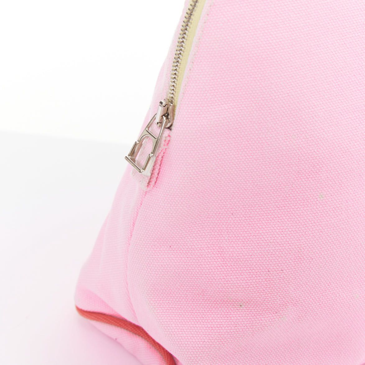 Hermes HERMES Circus Bolide Case in Pale Pink Embroidered Canvas toileries bag Size ONE SIZE - 7 Thumbnail