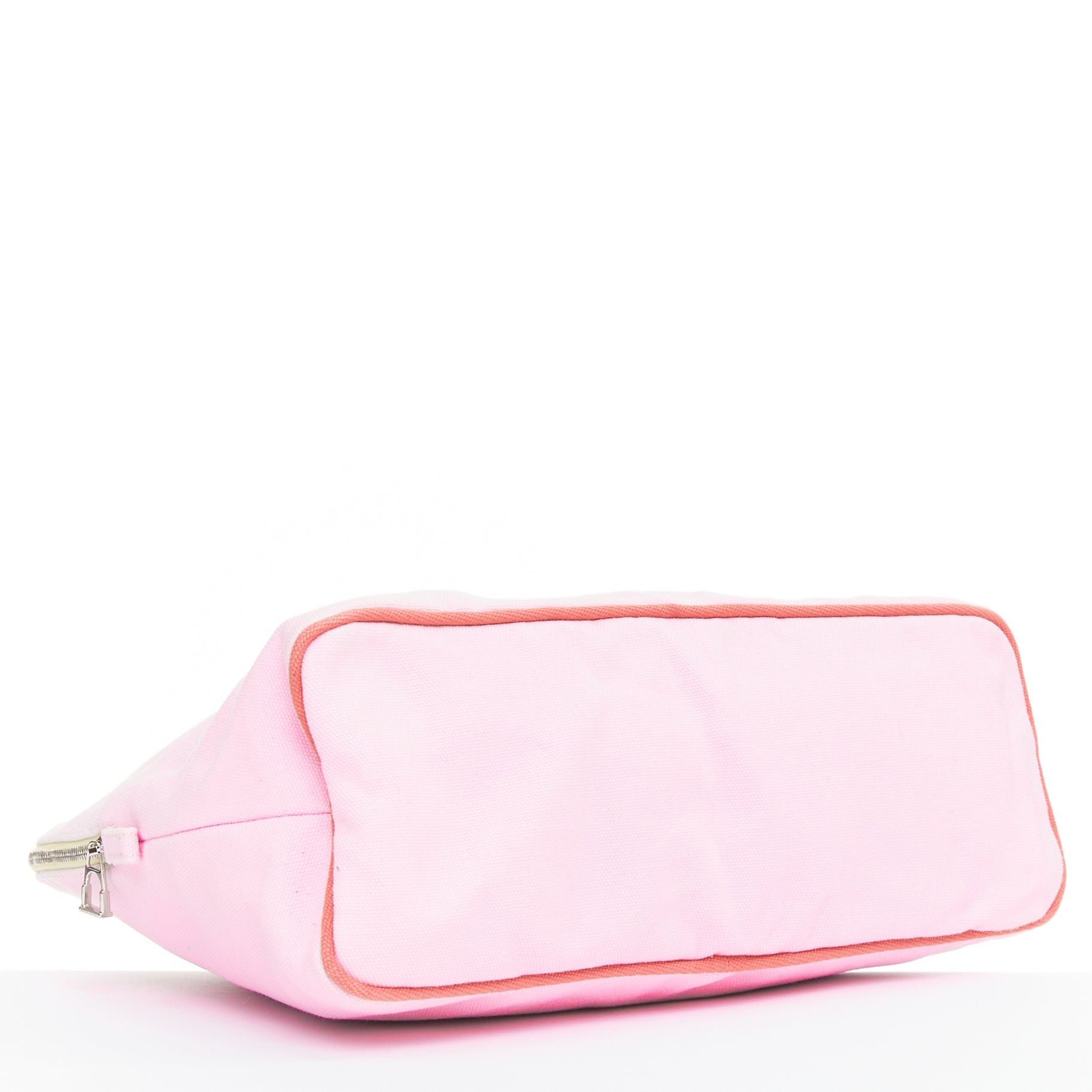 Hermes HERMES Circus Bolide Case in Pale Pink Embroidered Canvas toileries bag Size ONE SIZE - 5 Thumbnail