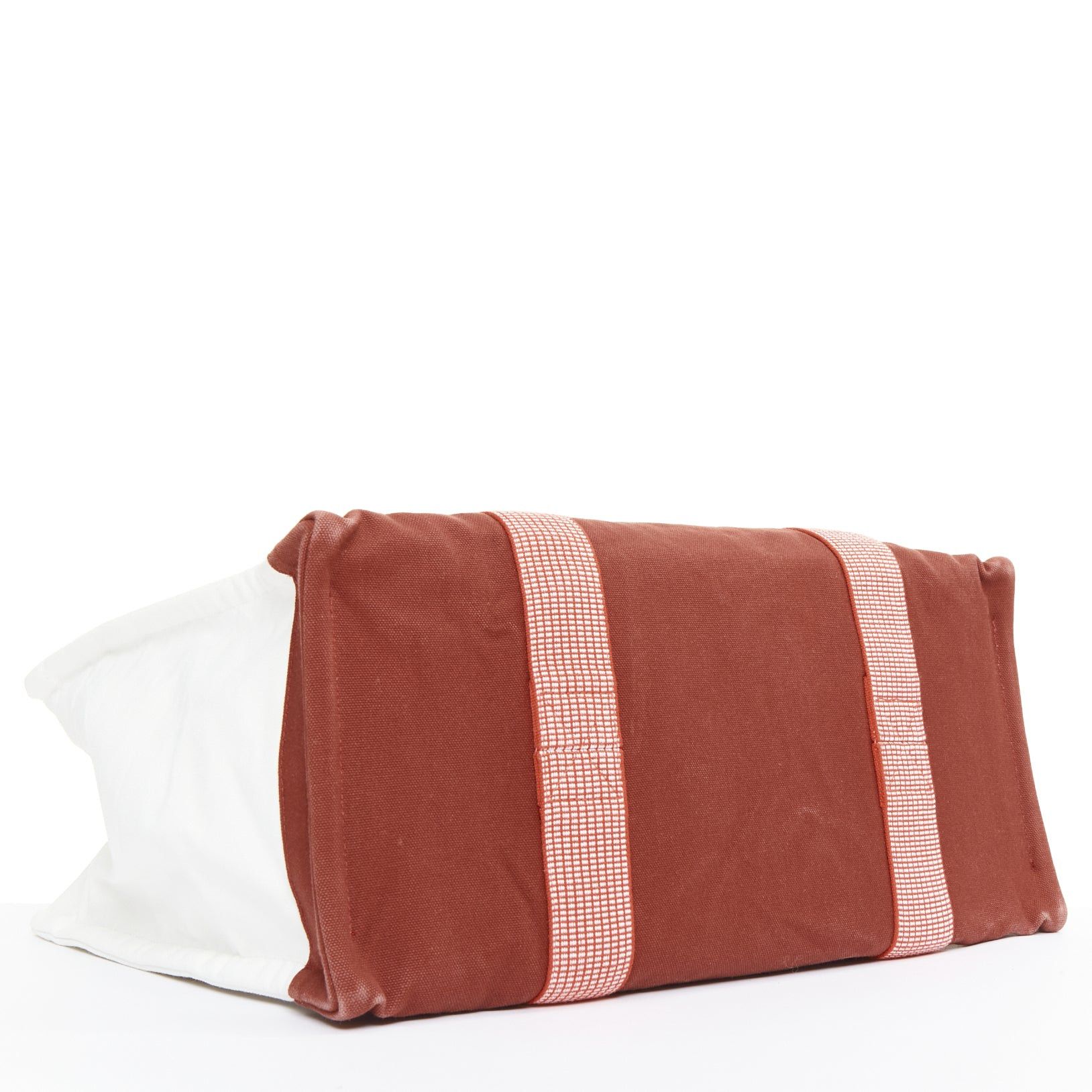 Hermes HERMES Circus Nappy Bag red white embroidered cotton canvas tote bag towel set Size ONE SIZE - 6 Thumbnail