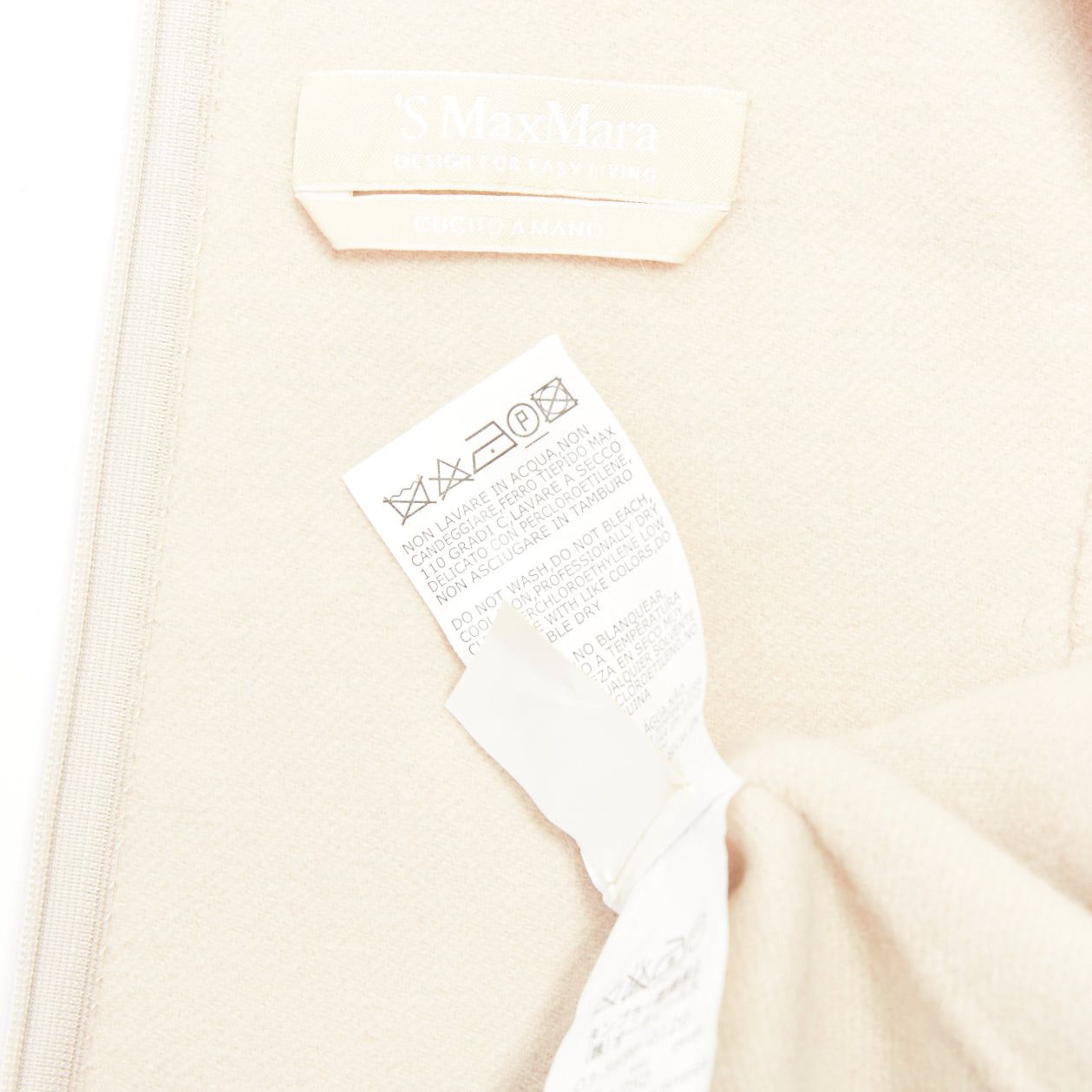 Max Mara MAX MARA S' light grey virgin wool angora snap button collar minimal shift dress IT34 XXS Size XXS / US 00 / IT 34 - 9 Thumbnail