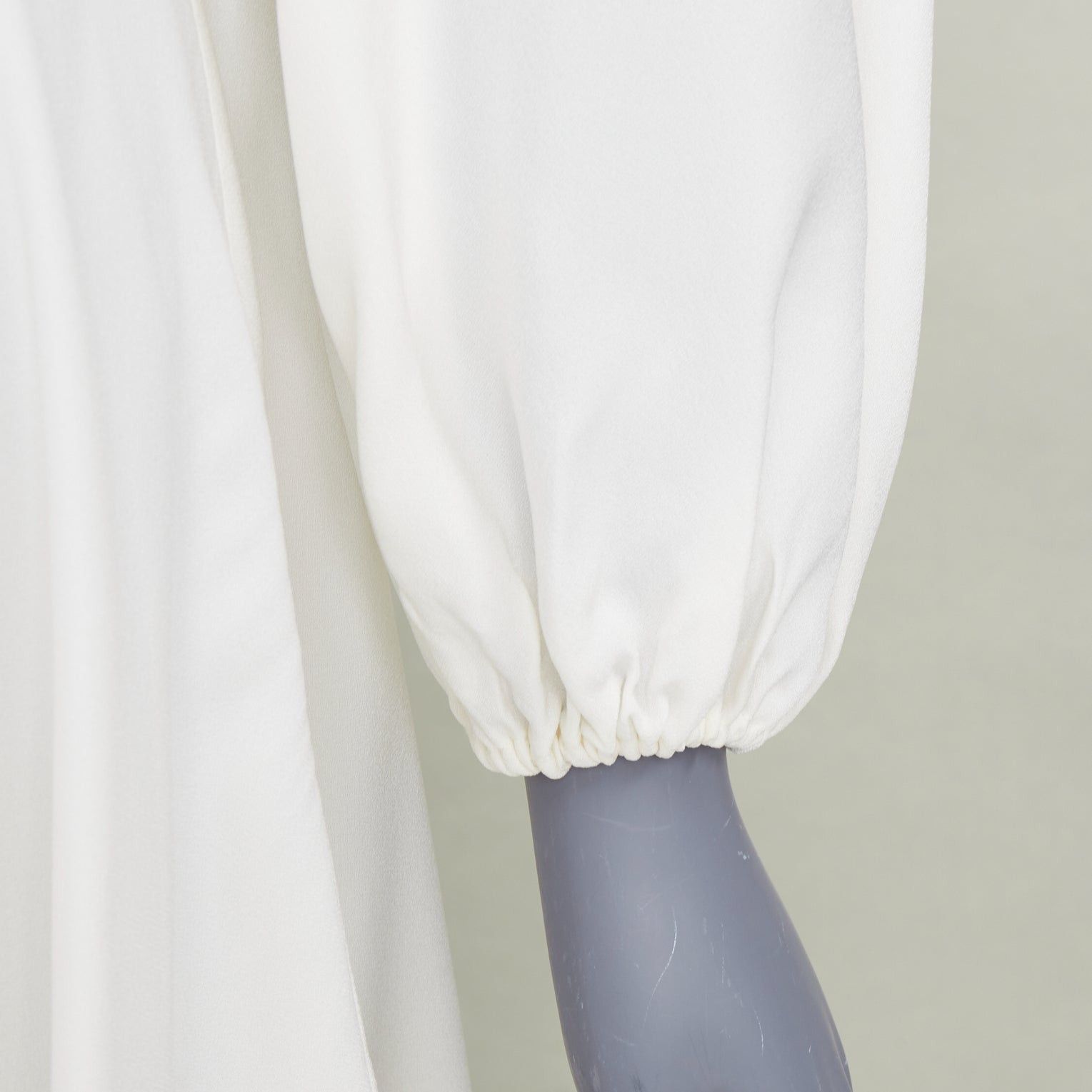 Zimmermann ZIMMERMANN off white viscose lattice waistband puff sleeve peasant dress Sz.1 S Size S / US 4 / IT 40 - 7 Thumbnail