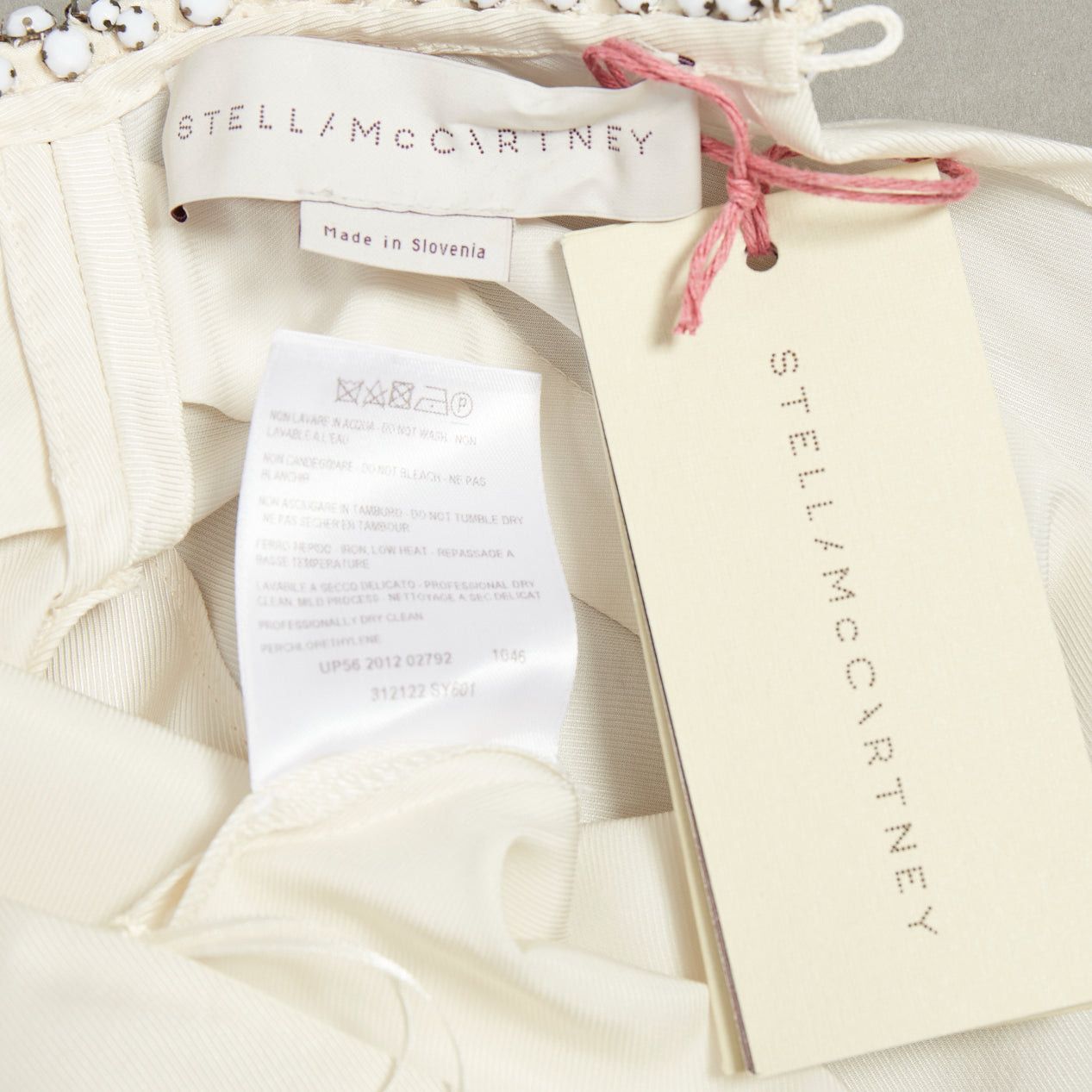 Stella McCartney STELLA MCCARTNEY Falabella off white crepe white beaded collar blouse IT38 XS Size XS / US 0-2 / IT 36-38 - 8 Thumbnail