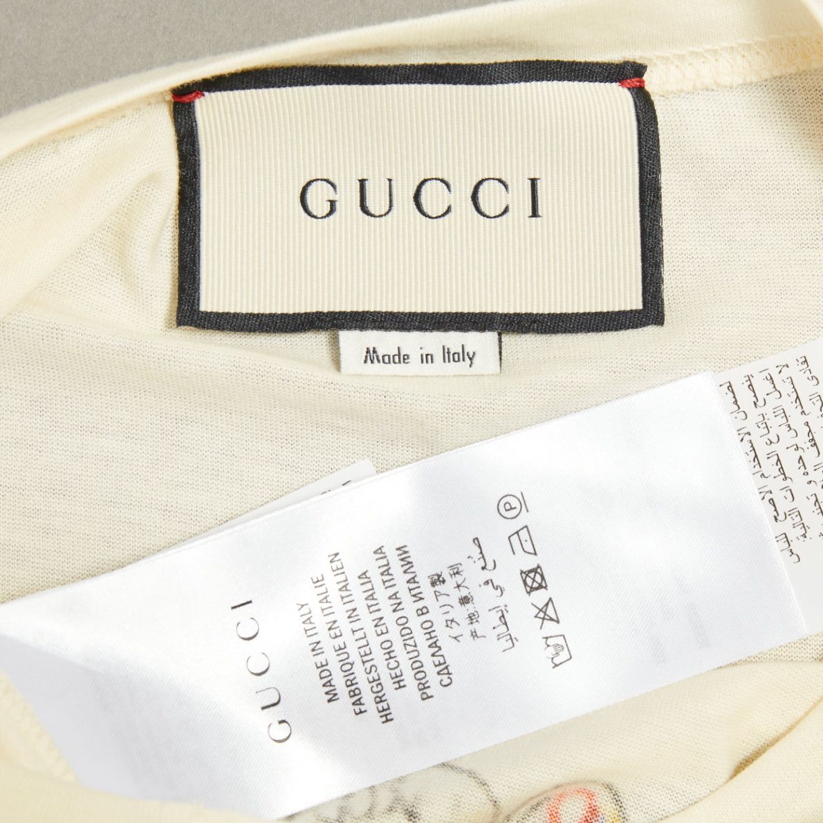 Gucci GUCCI Floral Snake Vintage Logo print off-white distressed crew neck tshirt XXS Size XS / US 0-2 / IT 36-38 - 8 Thumbnail