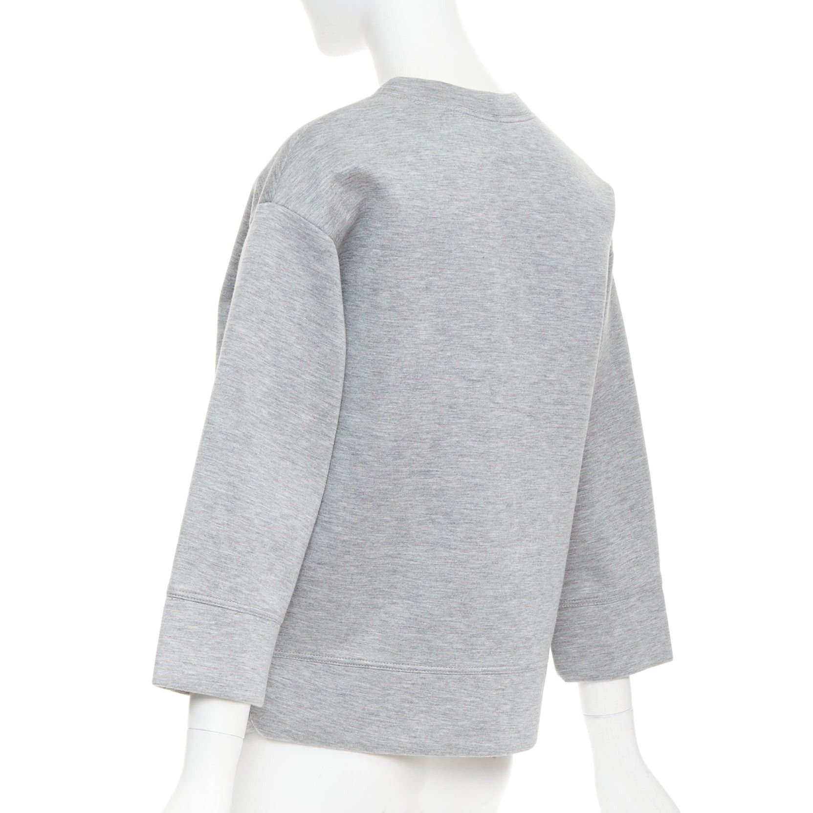 Gucci GUCCI 2015 grey neoprene crystal embroidered Swallow sweatshirt S Size S / US 4 / IT 40 - 5 Thumbnail