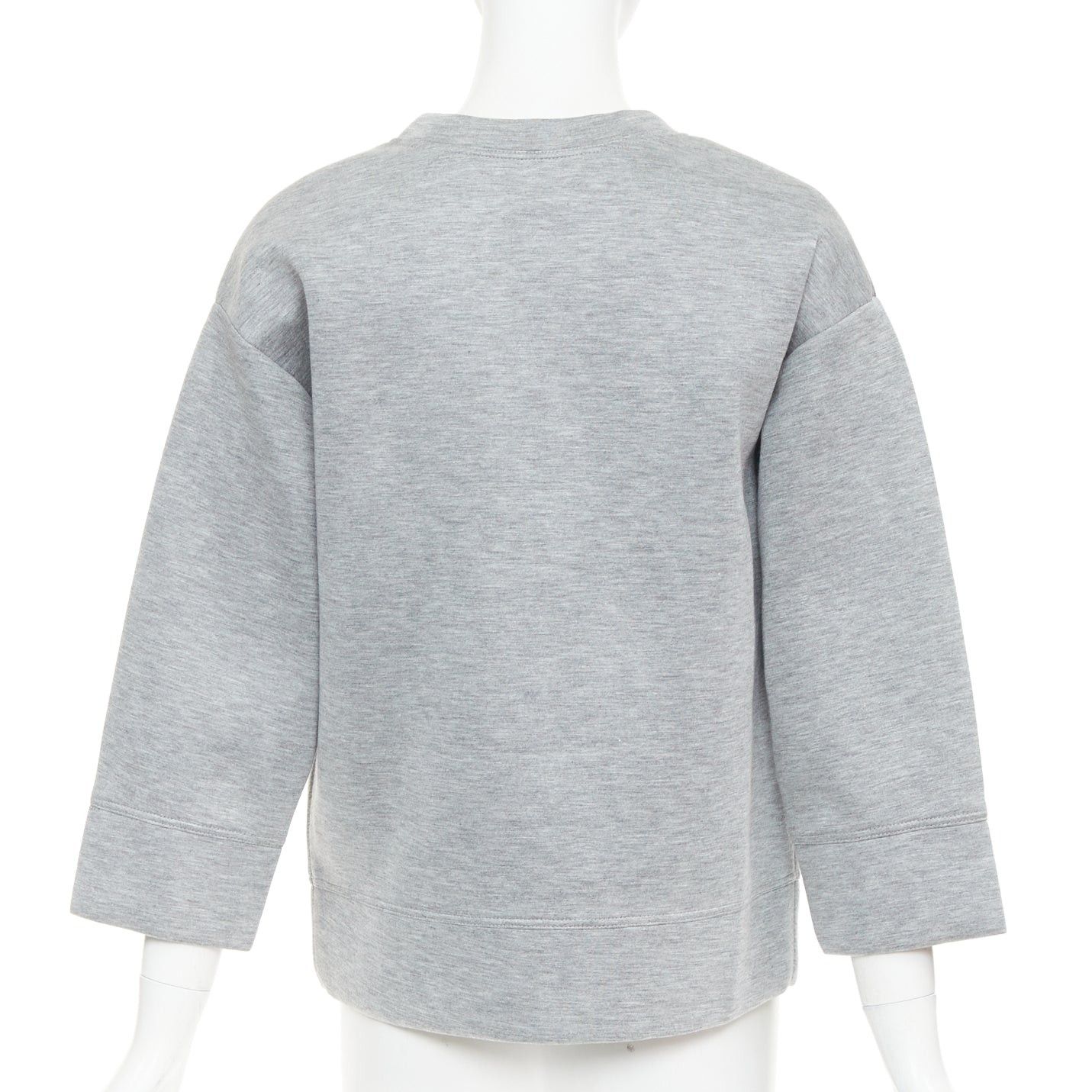 Gucci GUCCI 2015 grey neoprene crystal embroidered Swallow sweatshirt S Size S / US 4 / IT 40 - 6 Thumbnail