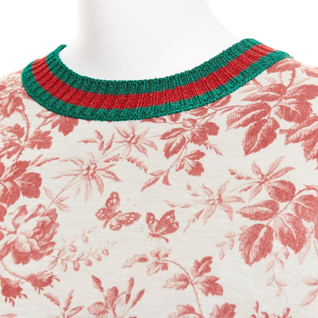 Gucci GUCCI 2016 Herbarium Floral grey pink bloom metallic web sweatshirt S Size S / US 4 / IT 40 - 7 Thumbnail