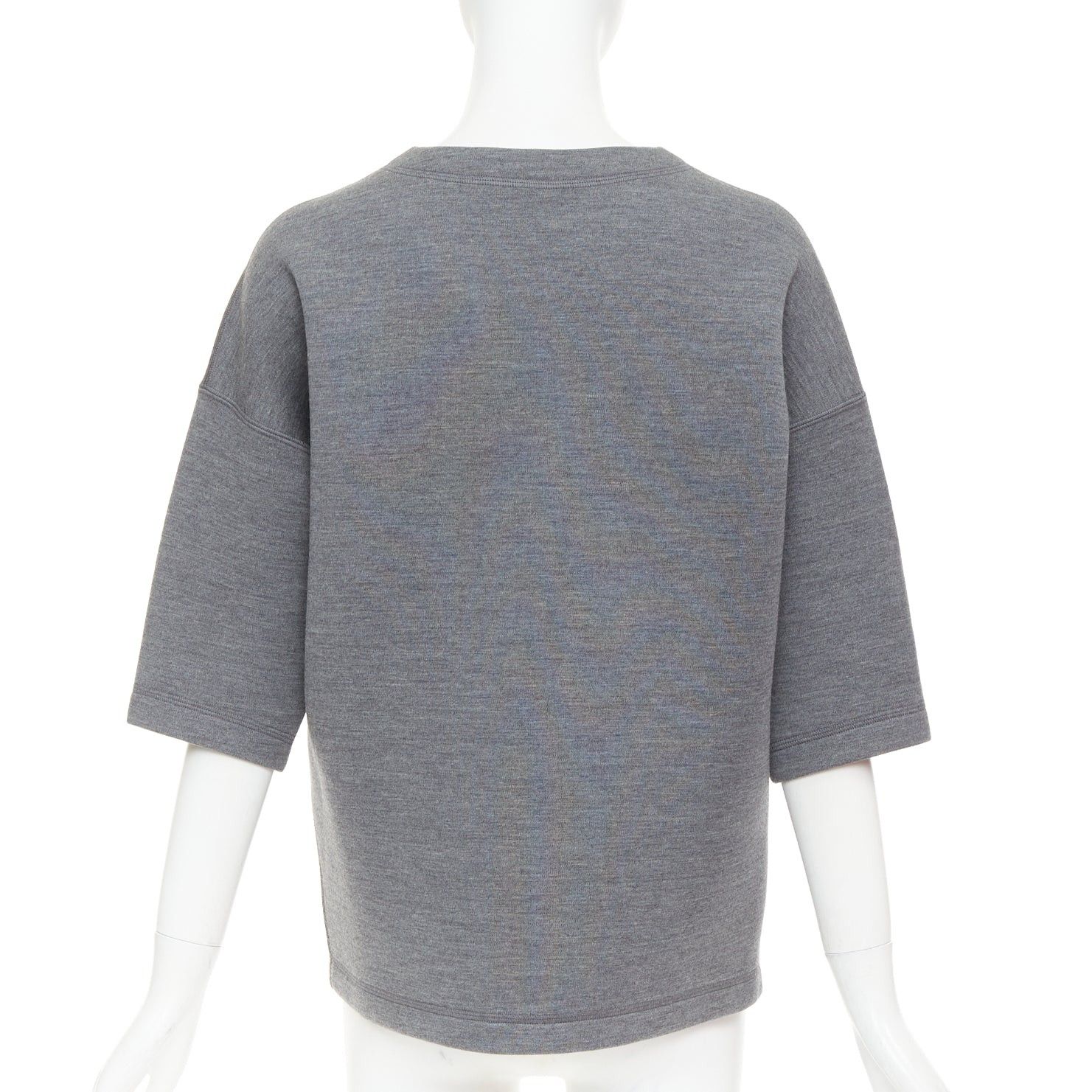Dior DIOR 2017 grey wool blend black crystal embellished crest sweatshirt FR34 XS Size XS / US 0-2 / IT 36-38 - 5 Thumbnail