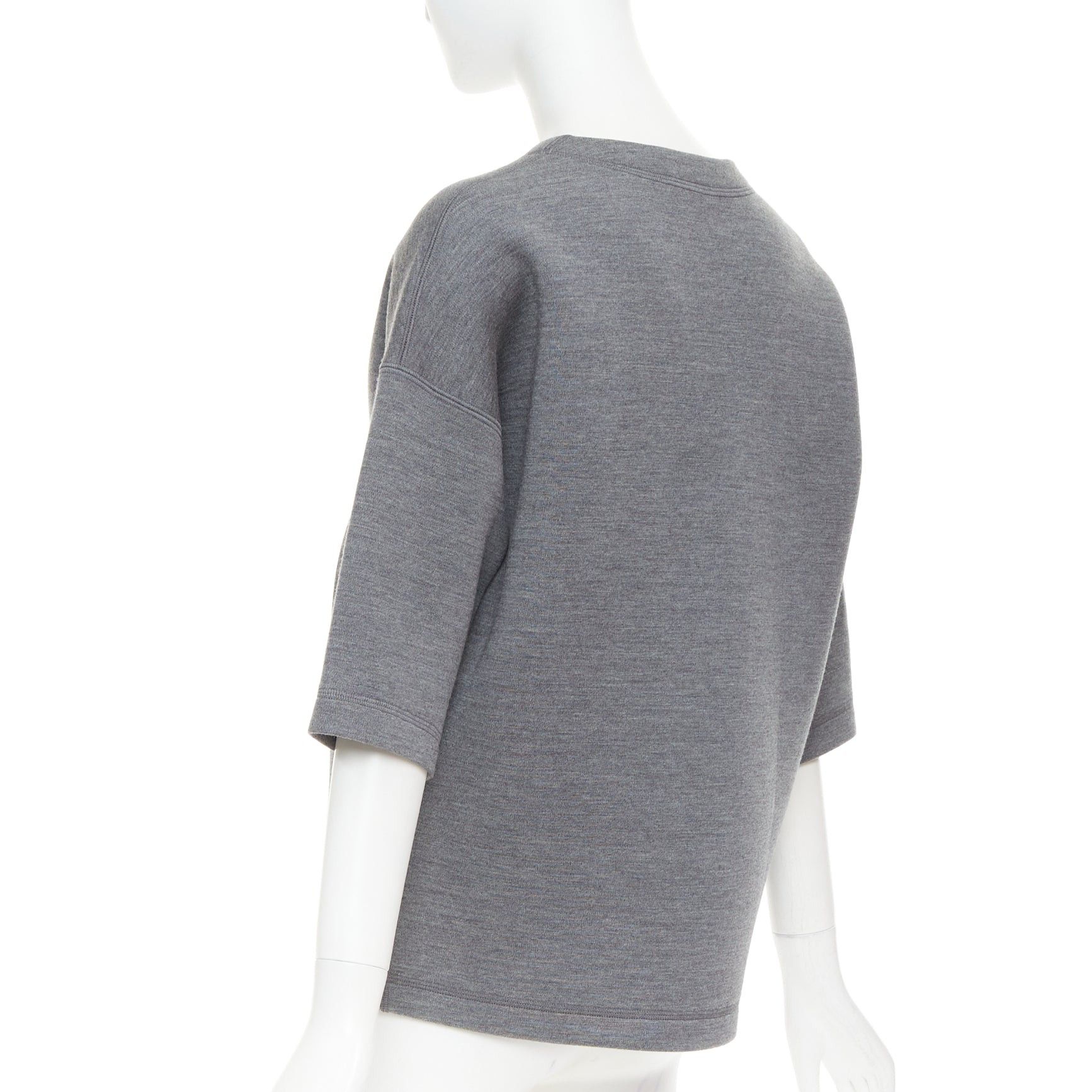 Dior DIOR 2017 grey wool blend black crystal embellished crest sweatshirt FR34 XS Size XS / US 0-2 / IT 36-38 - 6 Thumbnail
