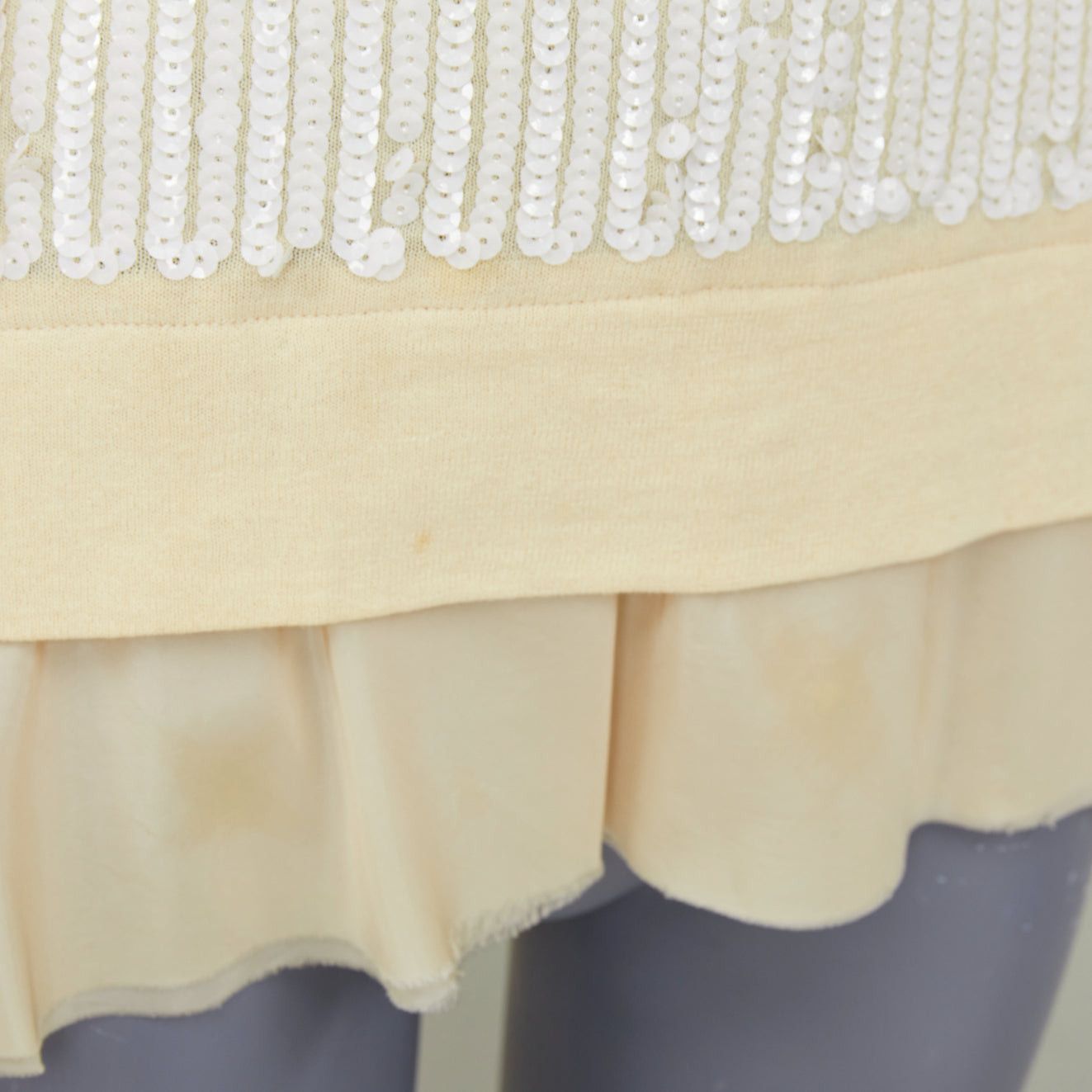 Sacai SACAI 2007 yellow cotton white sequin trim cardigan sweater vest twin set JP2 M Size M / US 6-8 / IT 42-44 - 2 Thumbnail