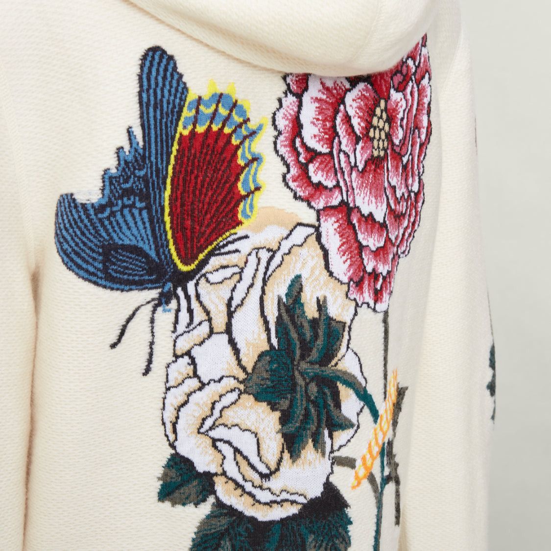 Gucci GUCCI Garden 2017 Runway white wool floral insect floral embroidered hooded cardigan coat XXS Size XS / US 0-2 / IT 36-38 - 7 Thumbnail