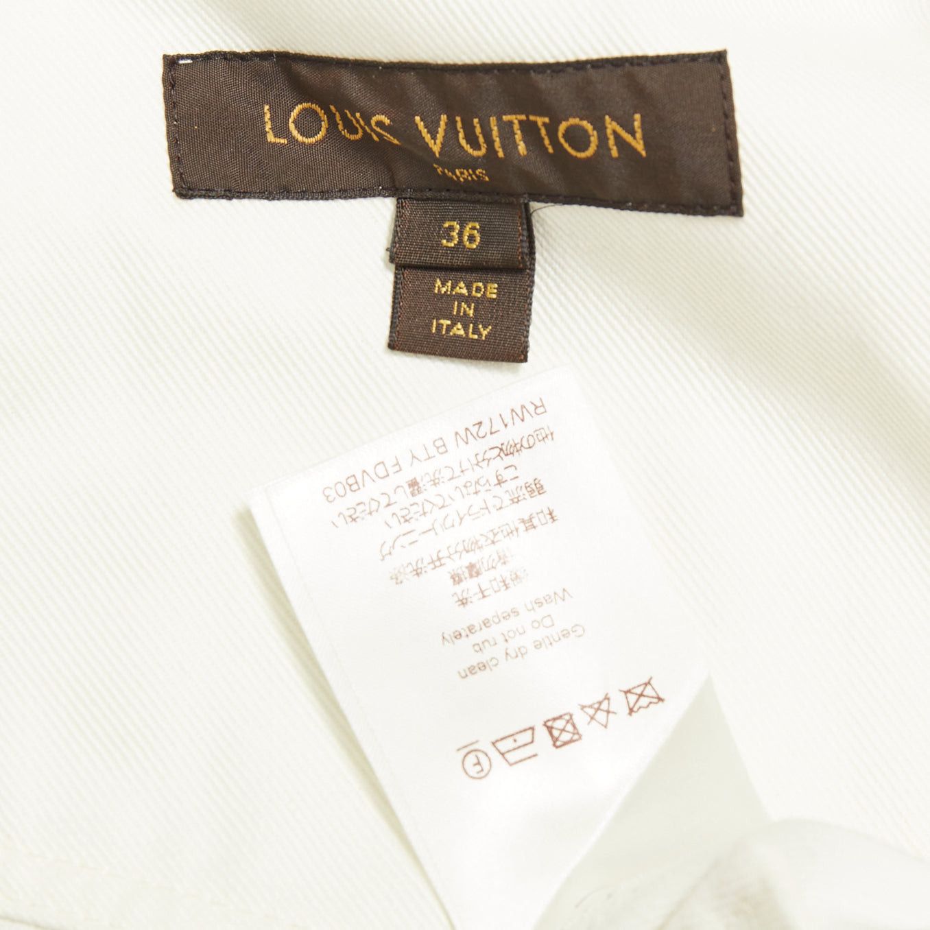 Louis Vuitton LOUIS VUITTON Virgil Abloh 2021 Runway cream denim embroidered badge patch jacket FR36 S Size S / US 4 / IT 40 - 9 Thumbnail