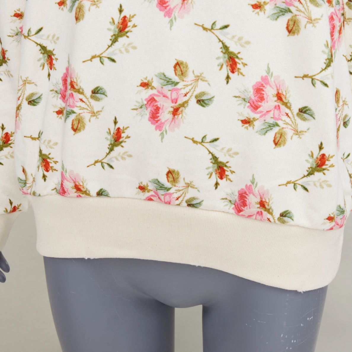 Gucci GUCCI 2017 ivory pink floral logo print jersey hoodie XS Size XS / US 0-2 / IT 36-38 - 7 Thumbnail