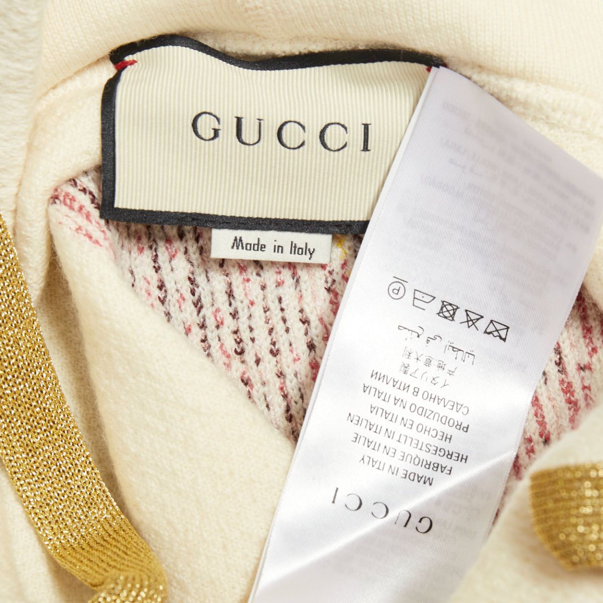 Gucci GUCCI 2017 Runway ivory wool cotton pom pom embroidered insect floral hoodie XXS Size XS / US 0-2 / IT 36-38 - 9 Thumbnail